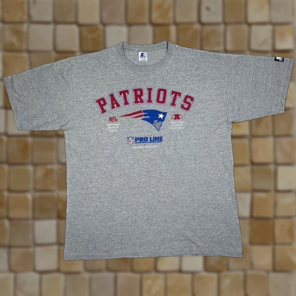 Starter VINTAGE NFL Pro Line New England Patriots T-Shirt XL Grey Mens Football Graphic Single Stitch 90s Authentic Starter Size US XL / EU 56 / 4 - 1 Thumbnail