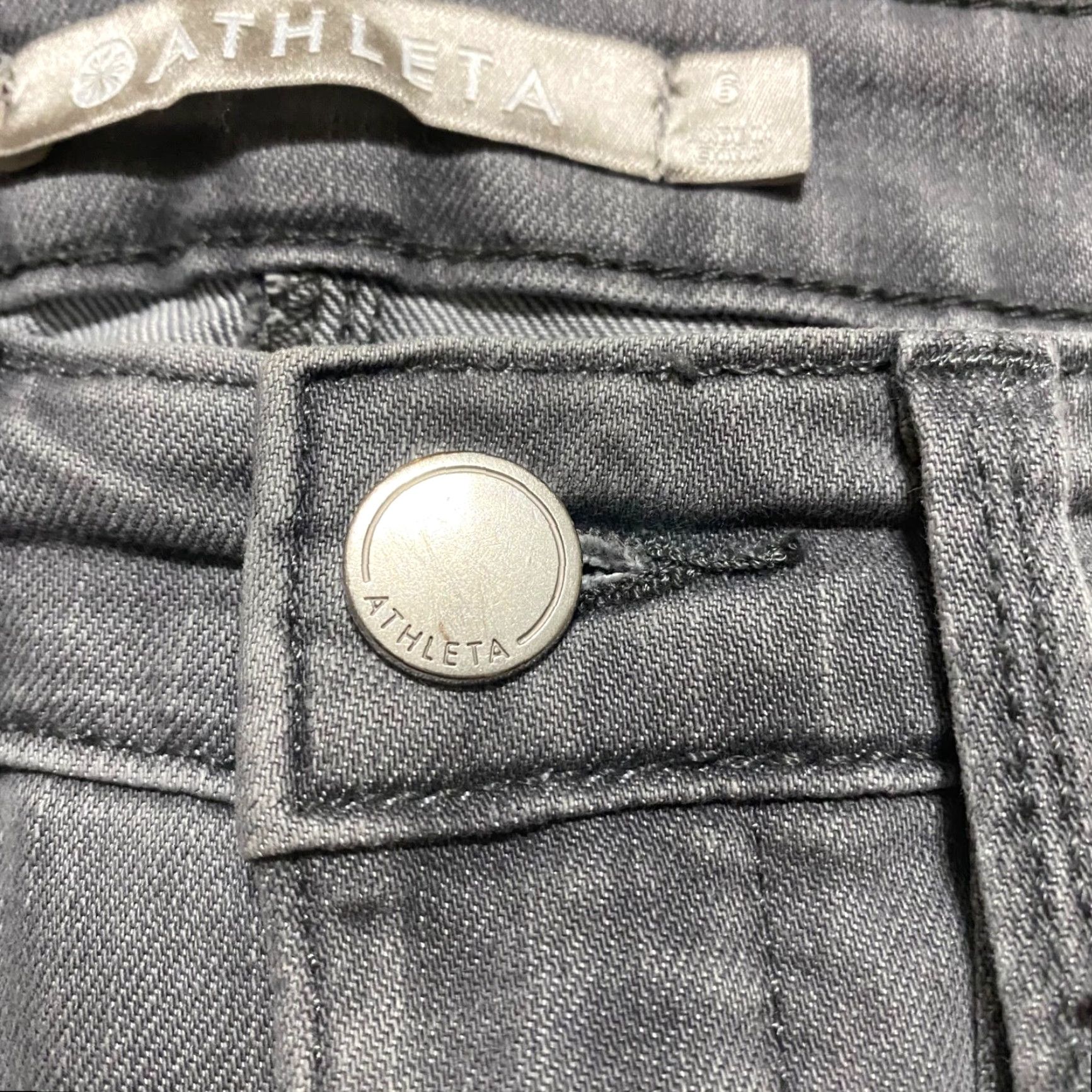 Athleta Athleta Jeans Womens Skinny Mid Rise Inseam 29" Gray Size 6 Denim Cotton Polyester Spandex Regular 28" Waist 8.5-10.5 in Size 28" / US 6 / IT 42 - 6 Thumbnail
