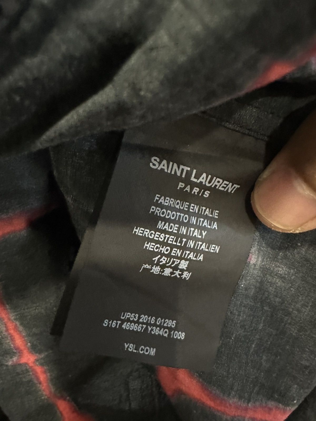 Saint Laurent Paris Saint Laurent FW14 Vamp Red and Black Flannel Size US S / EU 44-46 / 1 - 7 Thumbnail
