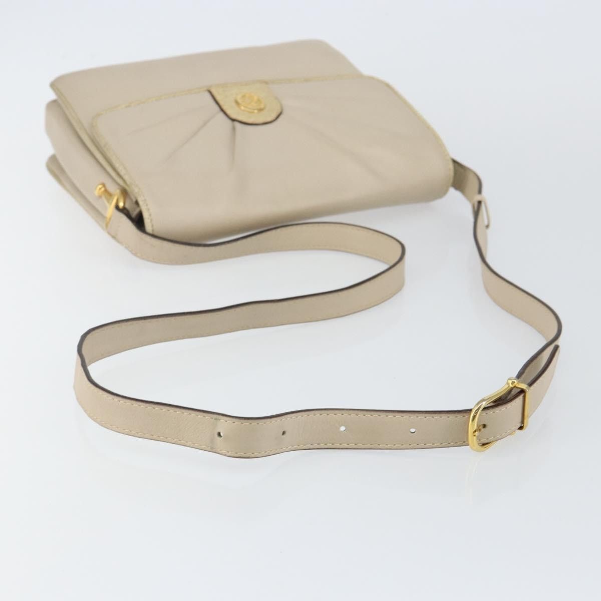 Celine CELINE Shoulder Bag Leather Beige Gold Size ONE SIZE - 7 Thumbnail