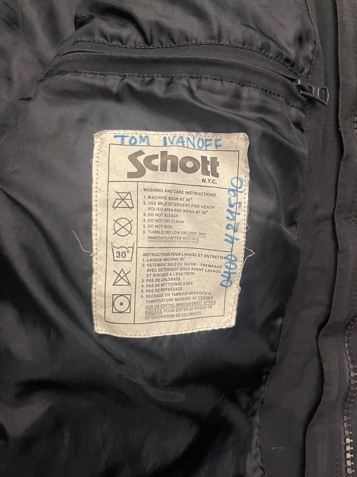 Schott Schott NYC Black Jacket XL – Classic Zip-Up Lightweight Coat Size US XL / EU 56 / 4 - 6 Thumbnail