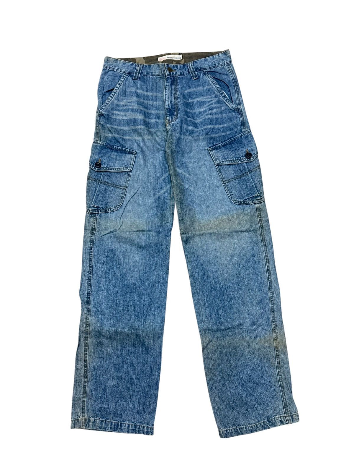 Hanes Baggy Hanes Denim Cargo Pants Multipocket / Streetwear Size US 30 / EU 46 - 1 Thumbnail