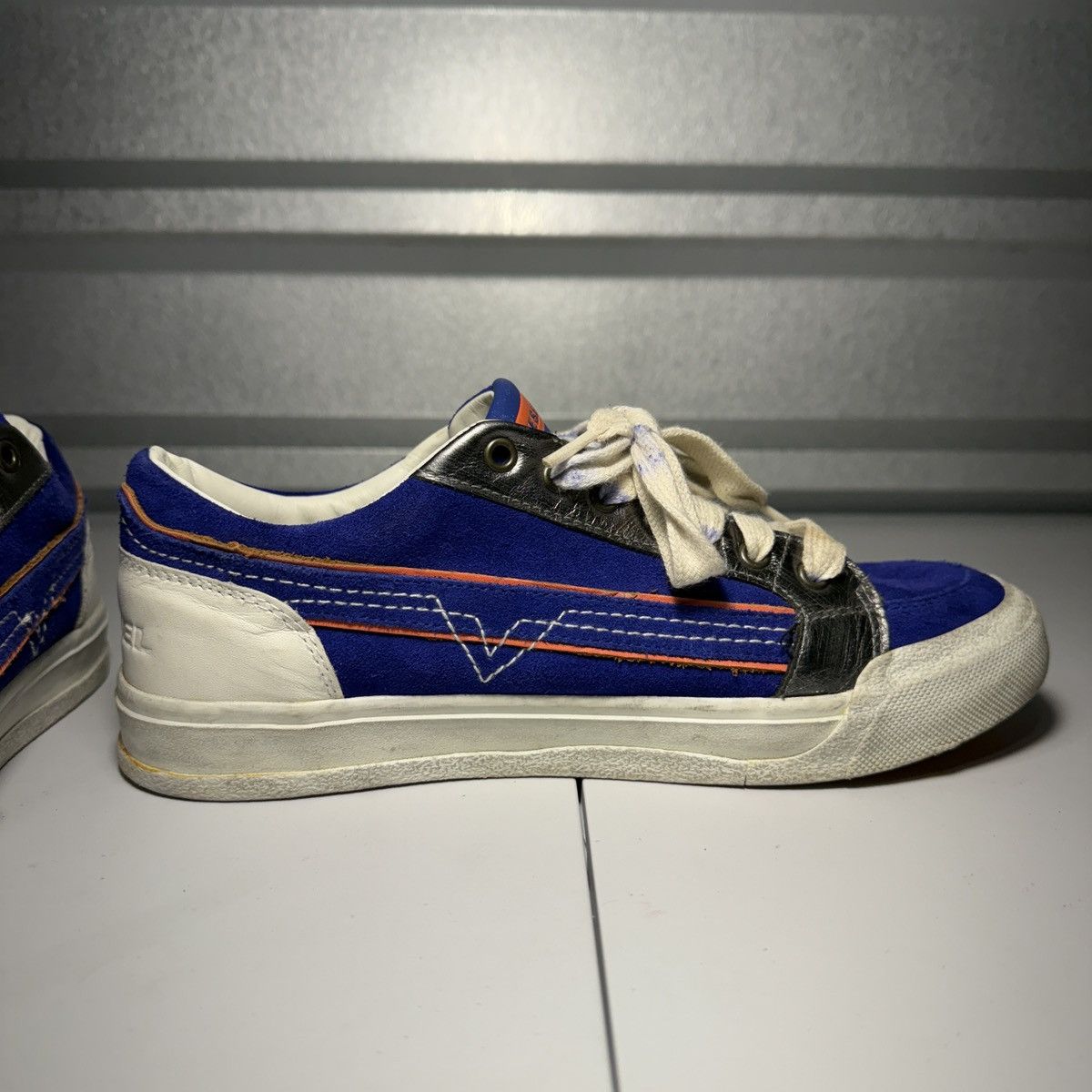 Diesel Diesel Men’s S-Grindd Low Lace Blue Sneakers US Size 7.5 Size US 7.5 / EU 40-41 - 4 Thumbnail