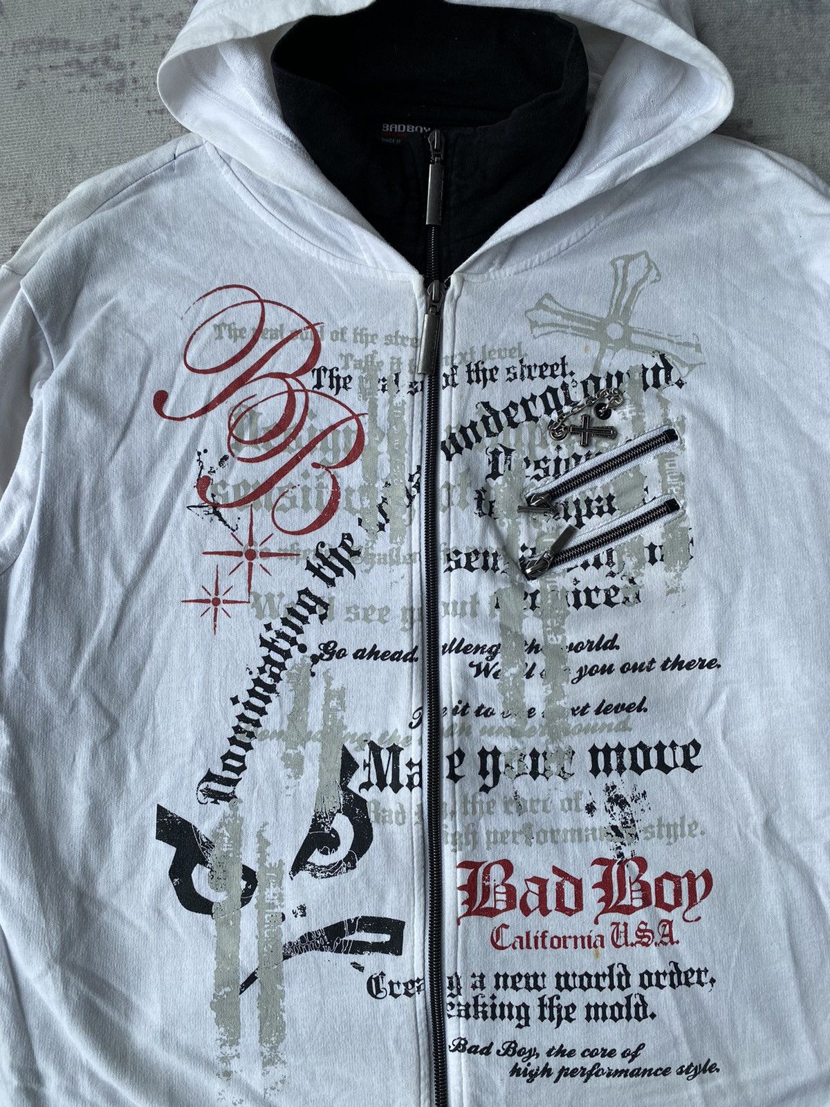 Japanese Brand Vintage Badboy Cross Chrome Goa Hearts Hoodies Size US L / EU 52-54 / 3 - 2 Thumbnail