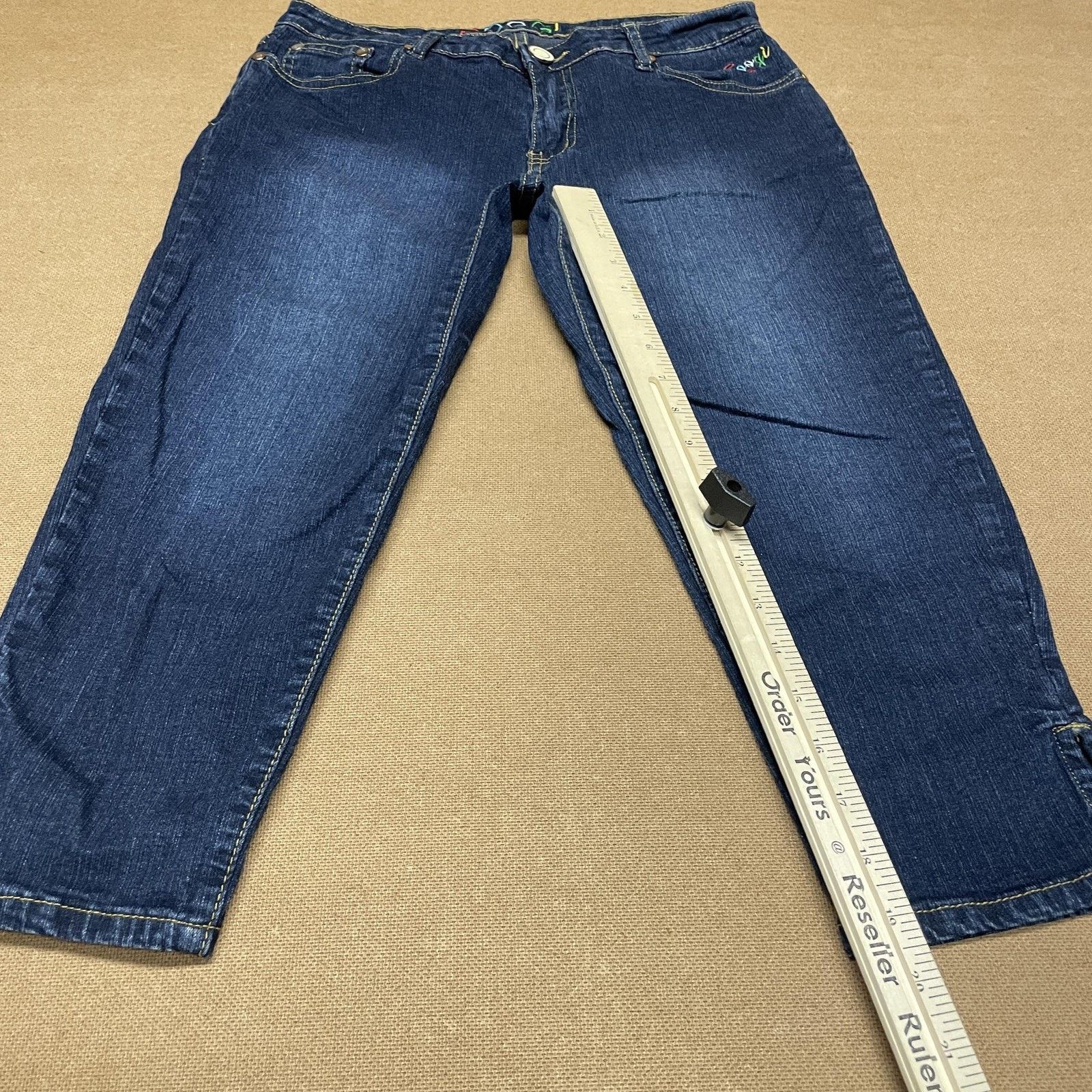 Coogi Coogi Jeans Womens 9/10 Dark Wash Embroidered Butterfly Size 30" / US 8 / IT 44 - 6 Thumbnail