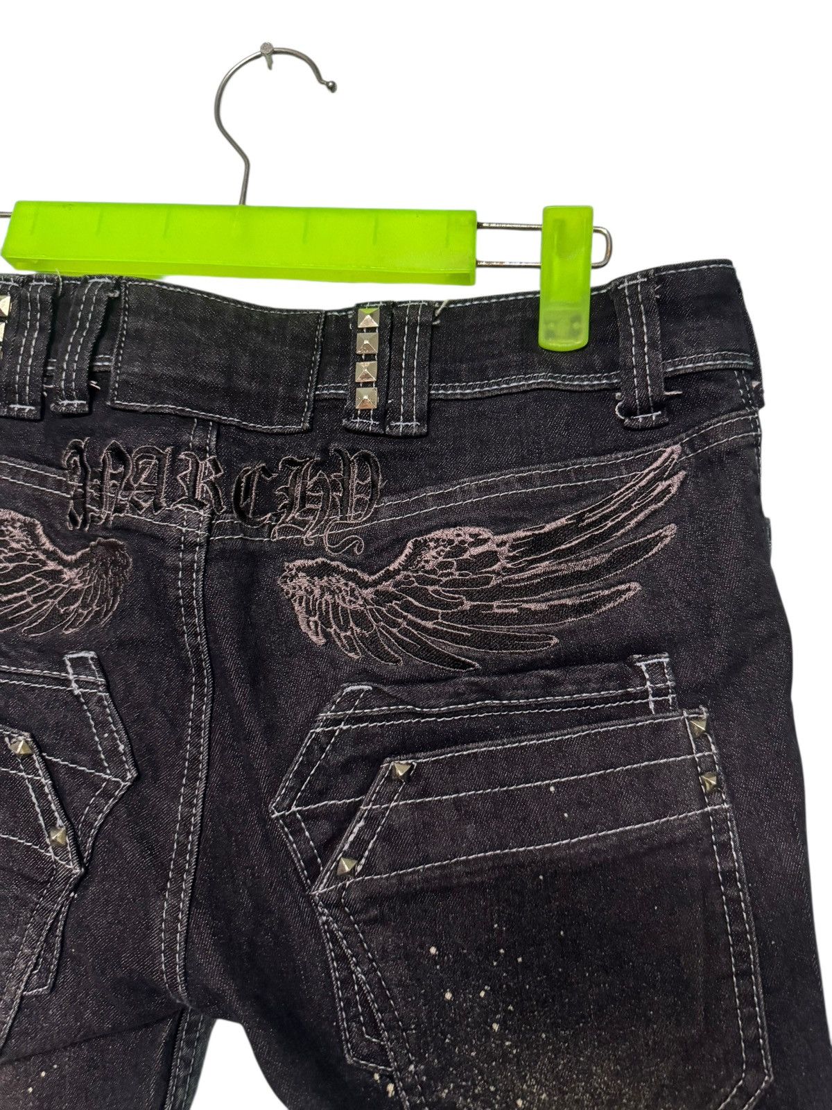 Japanese Brand PUNK DESIGN ANARCHY WINGS EMBROIDED FLARE LGB STYLE RARE Size US 32 / EU 48 - 11 Thumbnail
