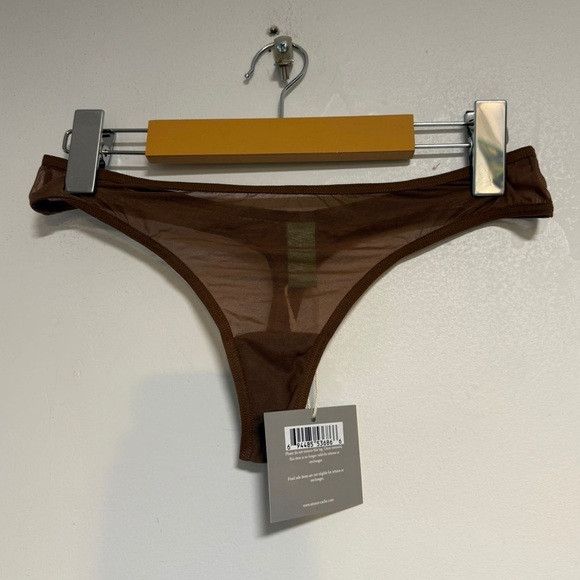 Other Amour Caché Brown Sheer Mesh Bra & Thong Set – 32B / Small Size S / US 4 / IT 40 - 6 Thumbnail