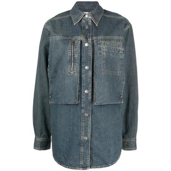 Isabel Marant ISABEL MARANT Women Denim Jackets A3H64I VE0152FB 30DB BLUE Size XXS / US 00 / IT 34 - 1 Thumbnail