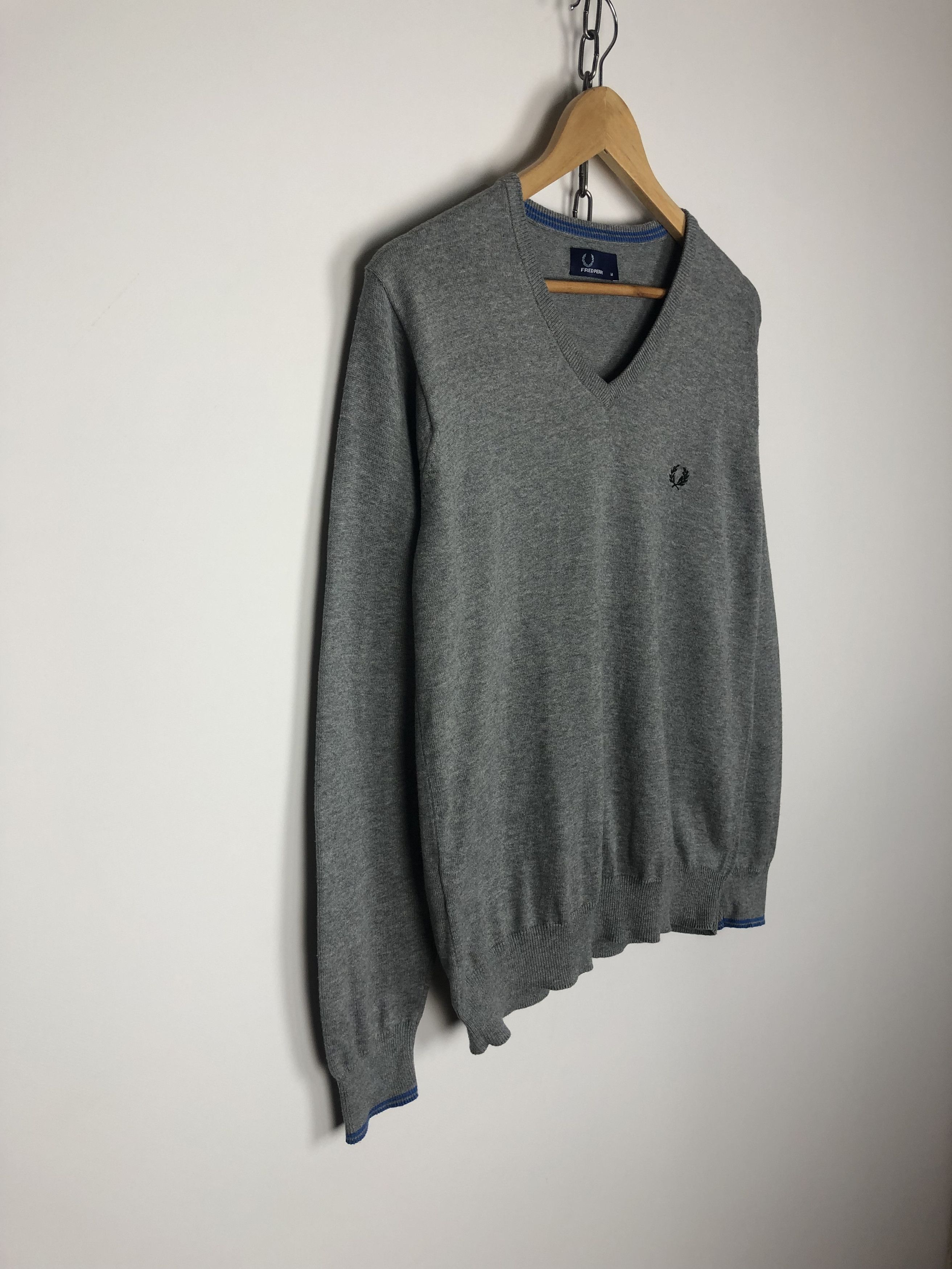 Fred Perry Fred Perry Sweater Gray Pullover Small Logo M Size US M / EU 48-50 / 2 - 5 Thumbnail