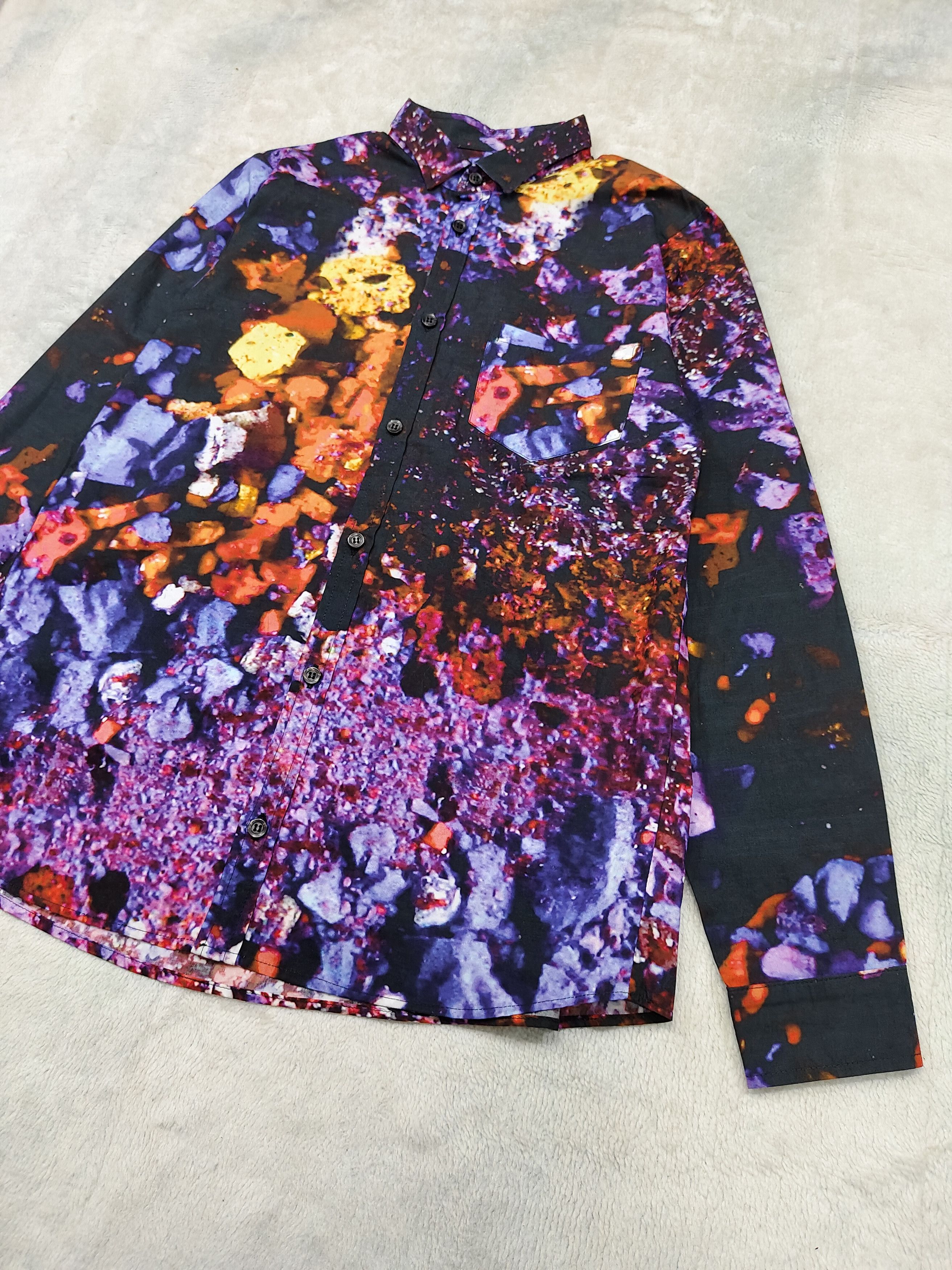 Arts & Science Laitinen- Abstract Multicolor Mineral Art Graphic Shirt Size M / US 6-8 / IT 42-44 - 4 Thumbnail