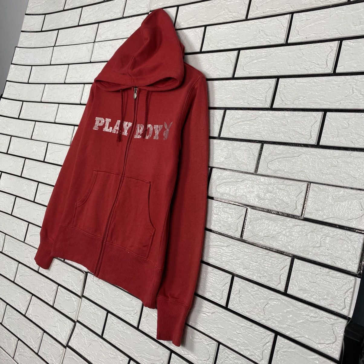 Japanese Brand Vintage Zipper Hoodie Playboy Big Logo Size US L / EU 52-54 / 3 - 3 Thumbnail