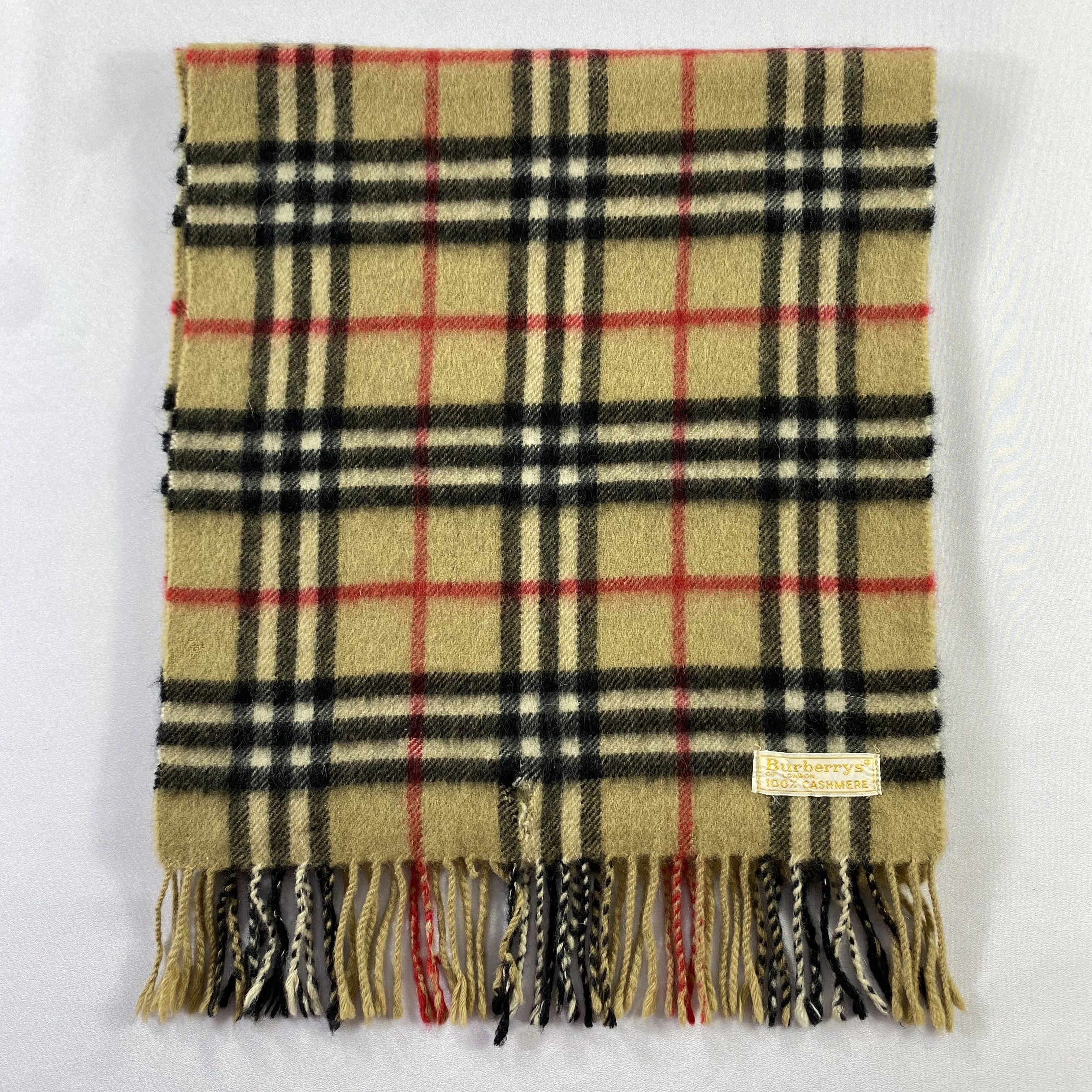 Burberry × Vintage Burberry Scarf Nova Check Neck Wrap Cashmere Muffler Size ONE SIZE - 3 Thumbnail