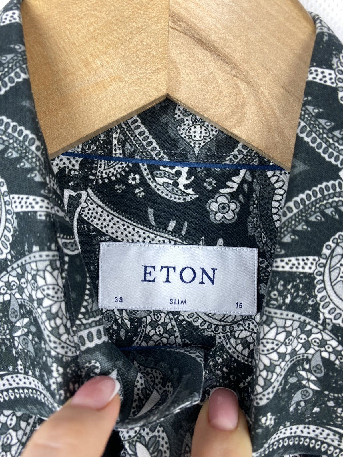 Eton Eton paisley patterned long sleeve button up shirt Slim Size US M / EU 48-50 / 2 - 11 Thumbnail