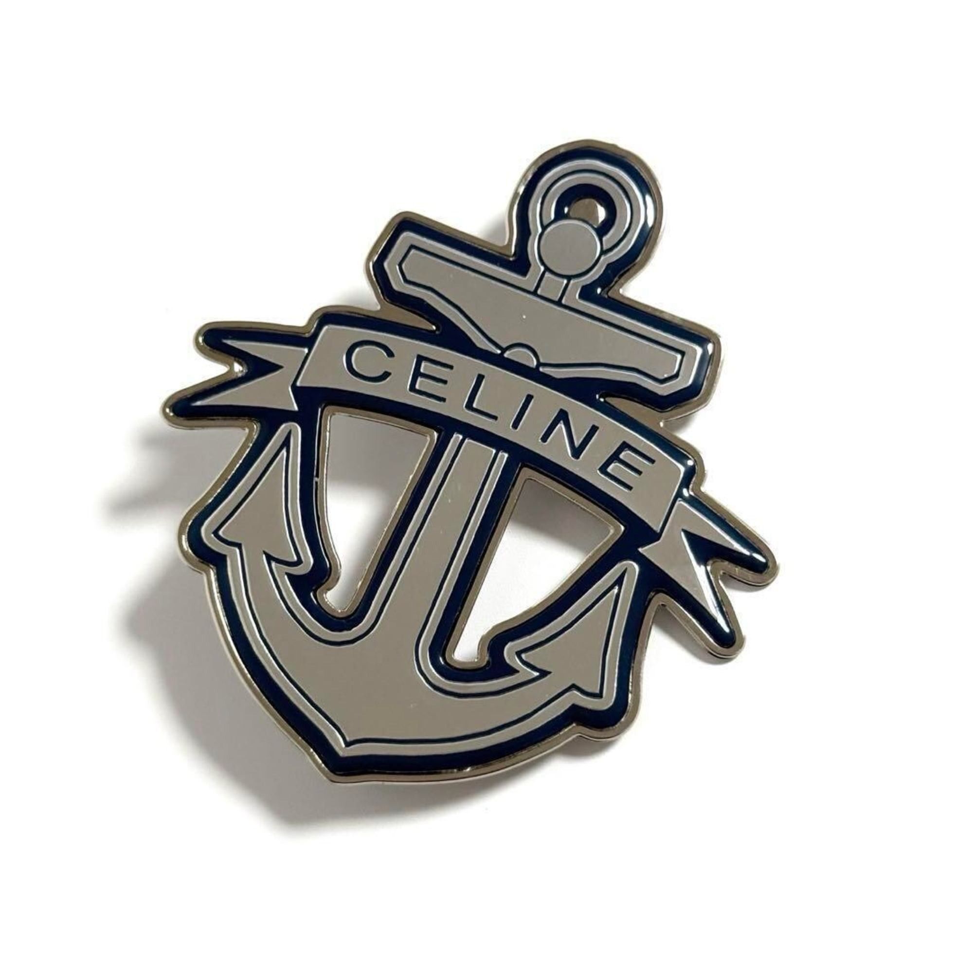 Celine Celine Men's Women's Brooch Badge Anchor Marine Blue Size ONE SIZE - 1 Thumbnail