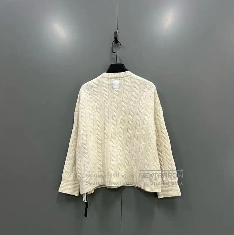 Loewe Loewe Women's Cream Cable Knit Sweater . Size XS / US 0-2 / IT 36-38 - 3 Thumbnail