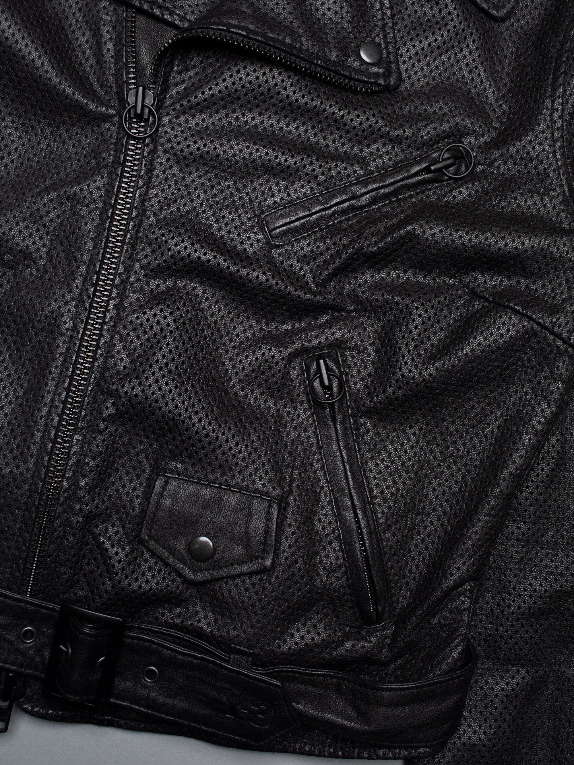 Y-3 Y-3 - A/W 2013 - women's perforated leather biker jacket Size L / US 10 / IT 46 - 6 Thumbnail