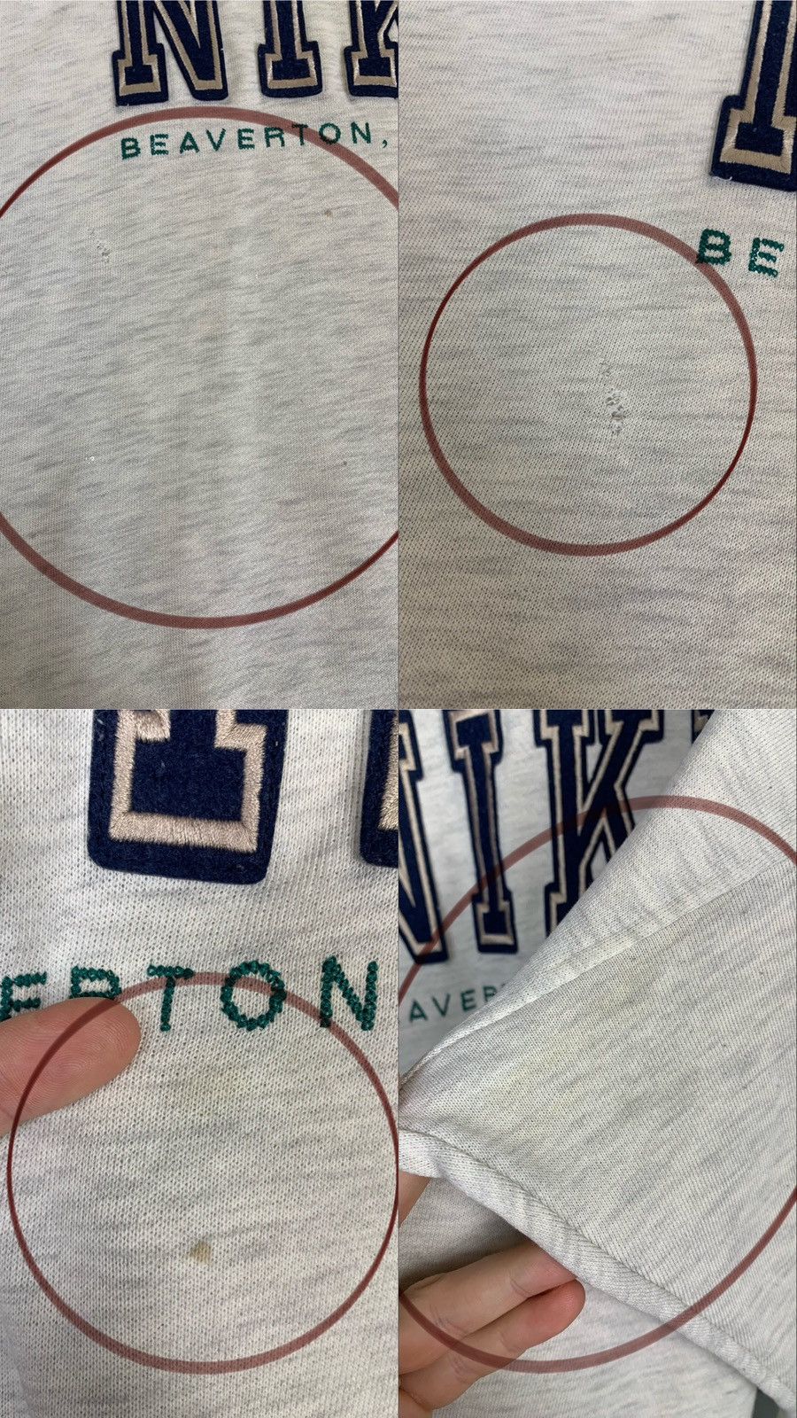 Vintage Vintage Nike Big Logo Distressed Sweatshirt Size US XL / EU 56 / 4 - 3 Thumbnail