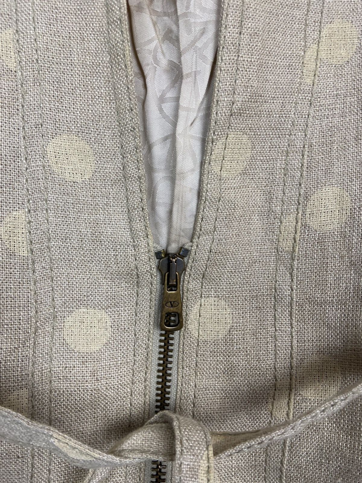 Valentino Valentino Polka Dot Cropped Italian Designer Zip-Up Coat Size M / US 6-8 / IT 42-44 - 5 Thumbnail