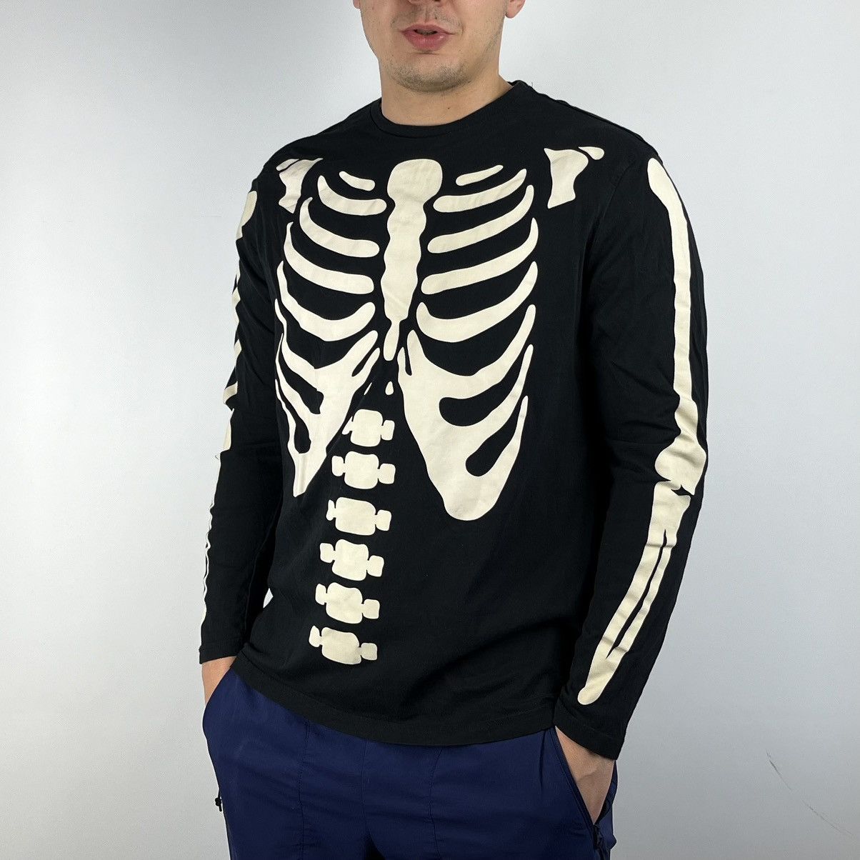 Japanese Brand Skeleton long sleeve skulls Japanese style size Large Size US L / EU 52-54 / 3 - 1 Thumbnail