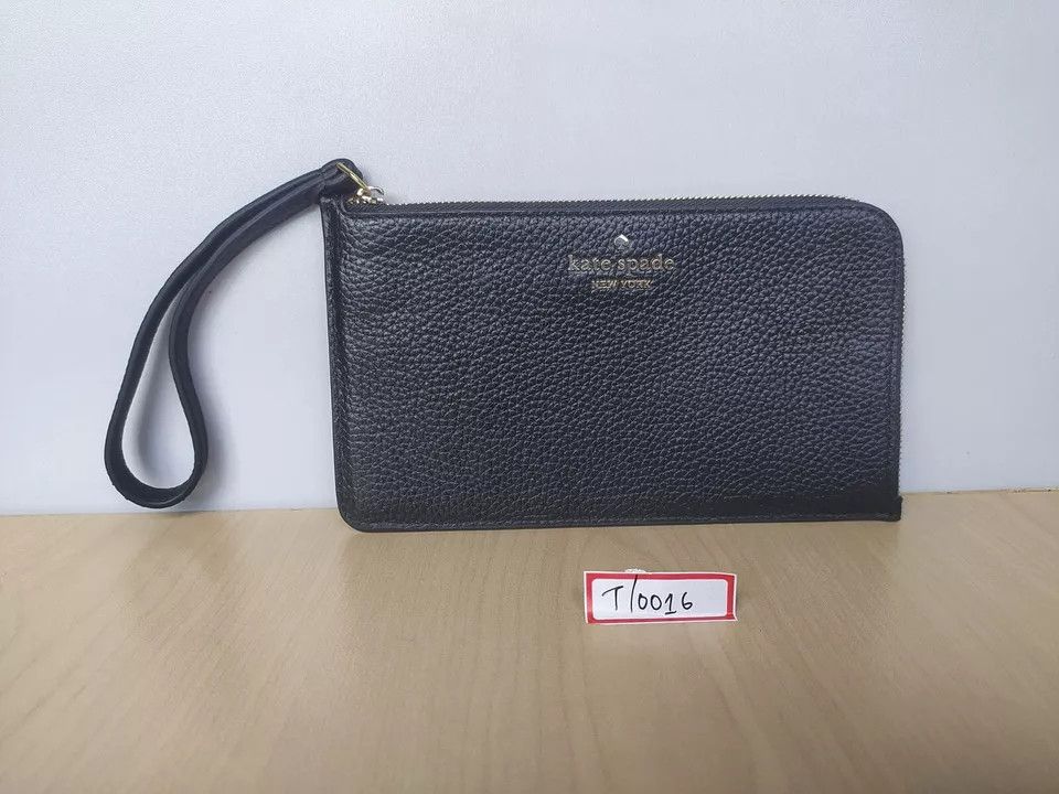 Kate Spade Kate Spade New York L-Zip Leather Wristlet T-0016 Size ONE SIZE - 10 Thumbnail