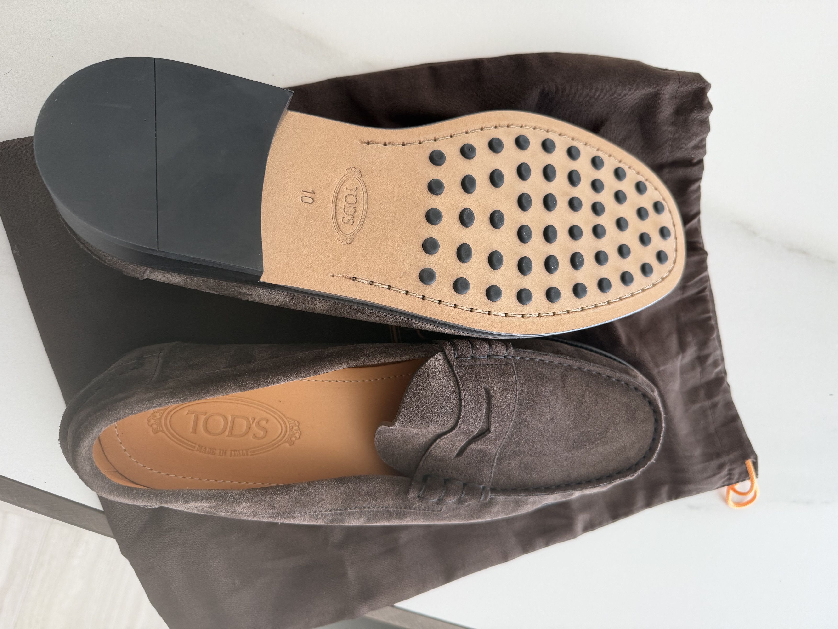Tod's Tod's Brown Suede Penny Loafers Size US 11 / EU 44 - 5 Thumbnail
