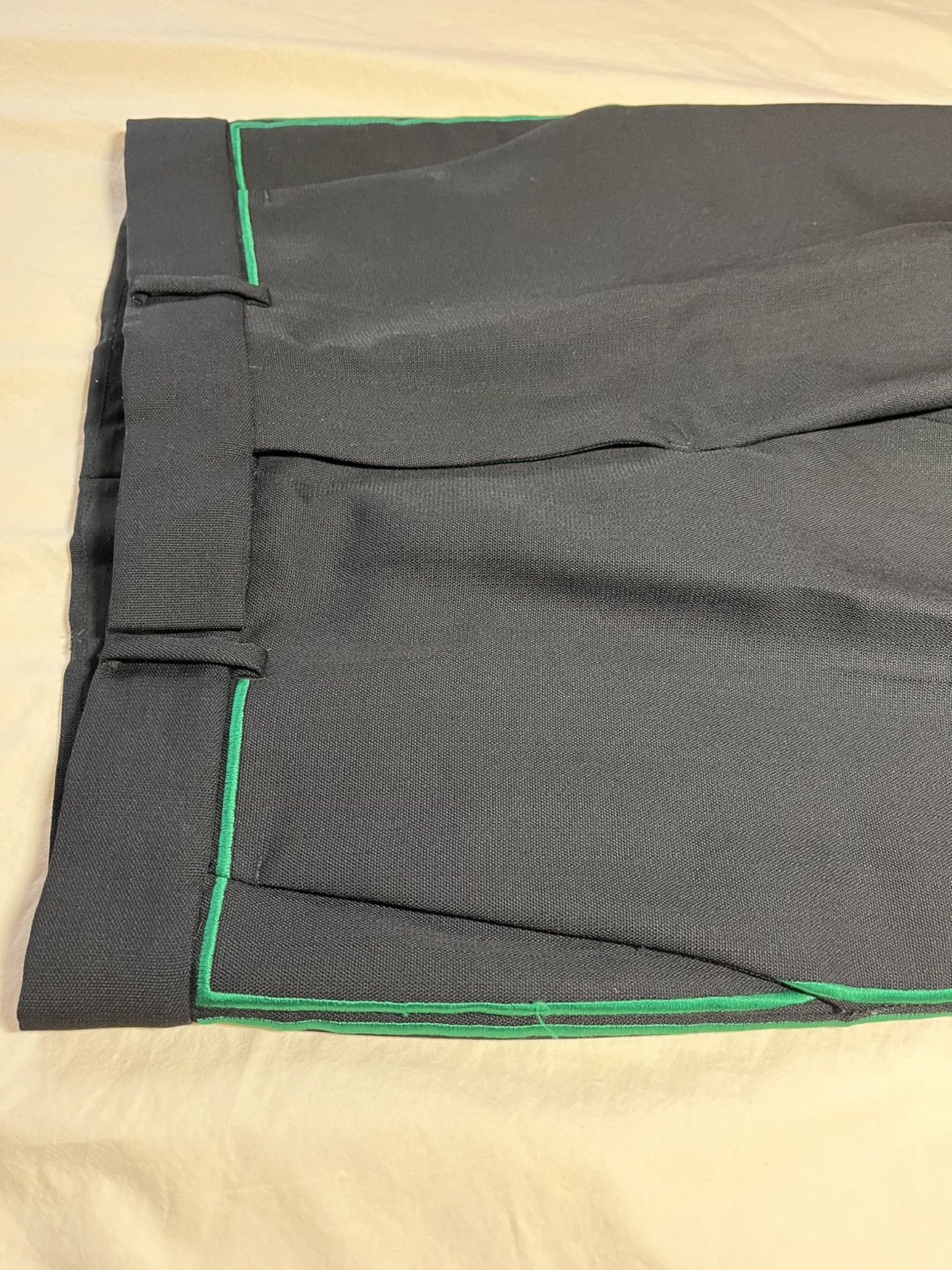 Haider Ackermann SS19 Green Stripe Embroidered Classic Trousers Size 46R - 10 Thumbnail