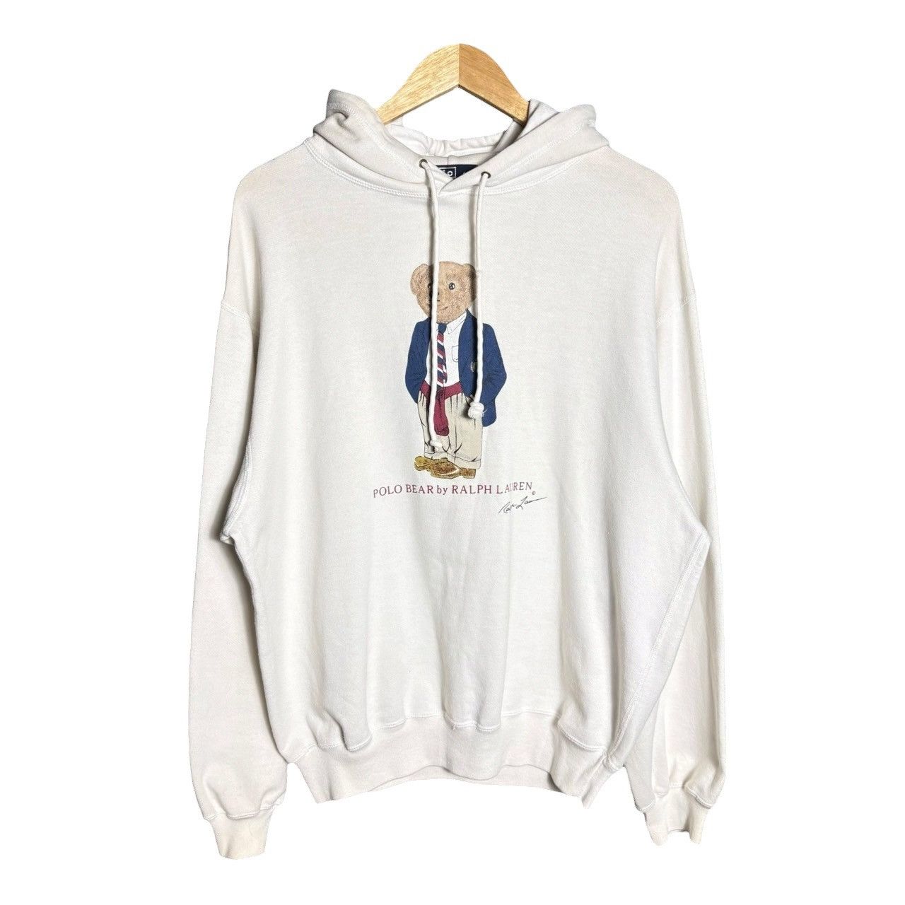 Polo Ralph Lauren Vintage 90s Polo Ralph Lauren Bear Hoodie Size US L / EU 52-54 / 3 - 1 Thumbnail