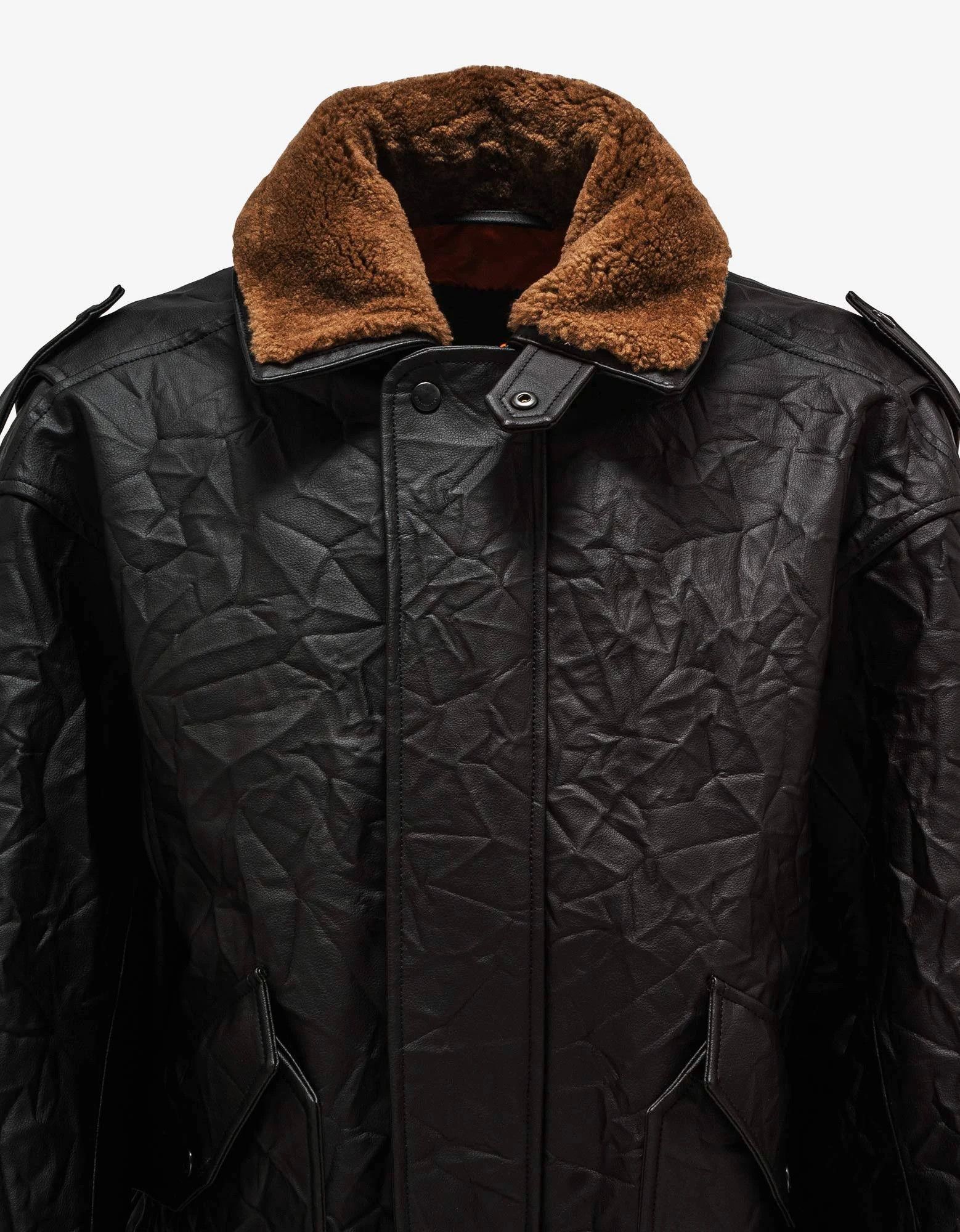 Balenciaga o1mt1gz1024 Worn Out Bomber Jacket in Black Size US XS / EU 42 / 0 - 5 Thumbnail