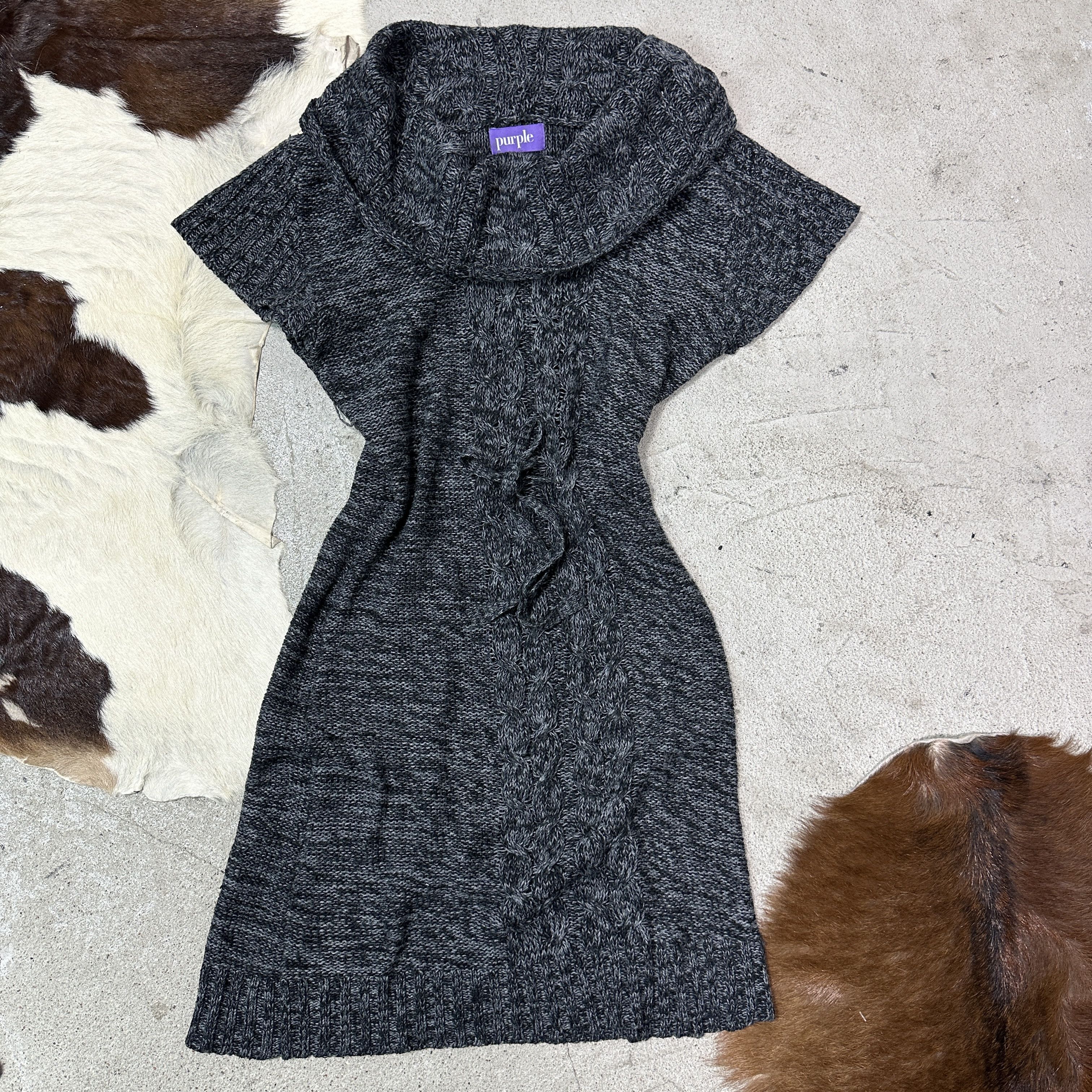 Vintage Vintage Avant Garde Grunge Knitted Dress Y2K Size L / US 10 / IT 46 - 2 Thumbnail