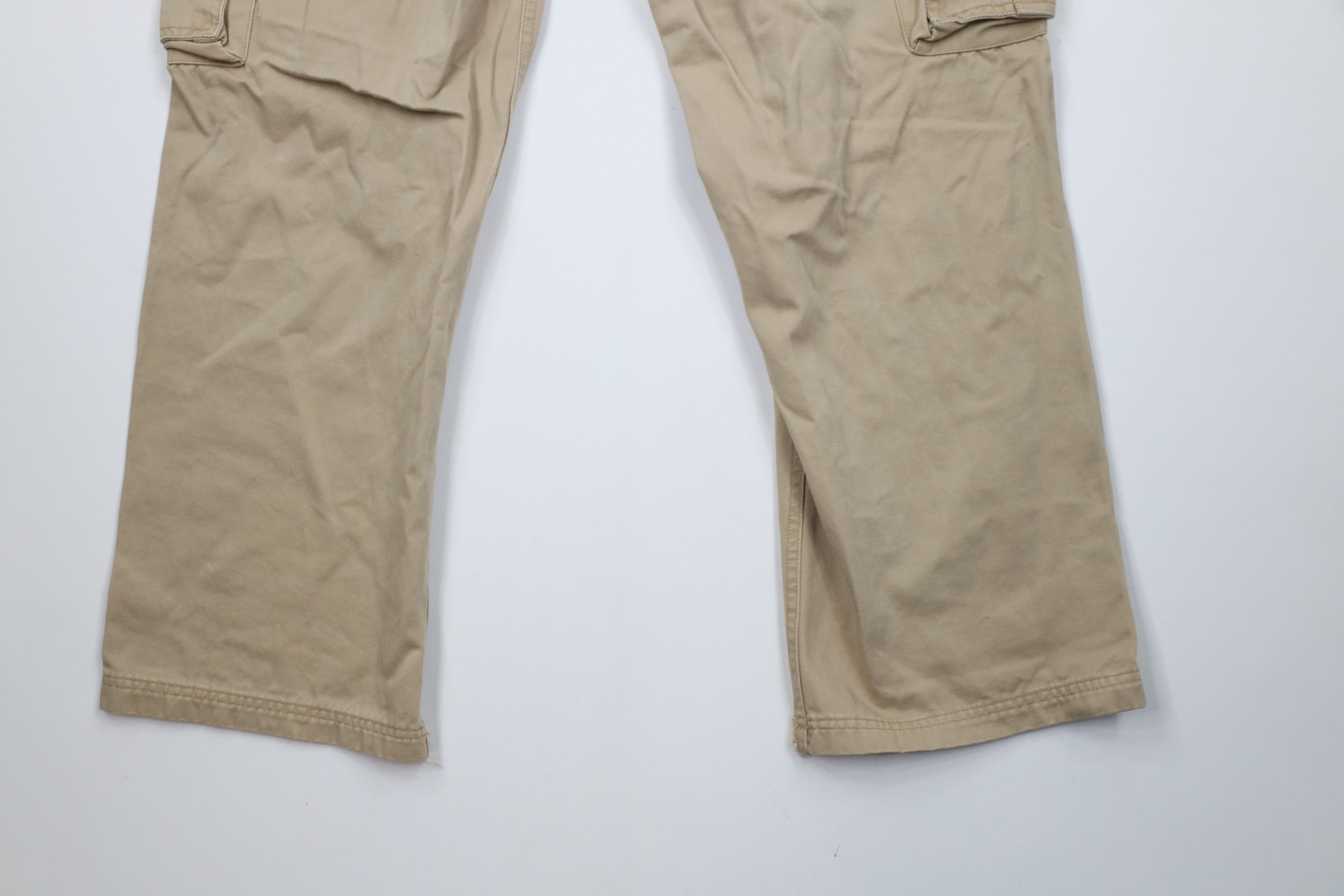Aeropostale × Vintage Vintage 90s Y2K Aeropostale Baggy Wide Leg Cargo Pants Beige Size US 31 - 14 Thumbnail