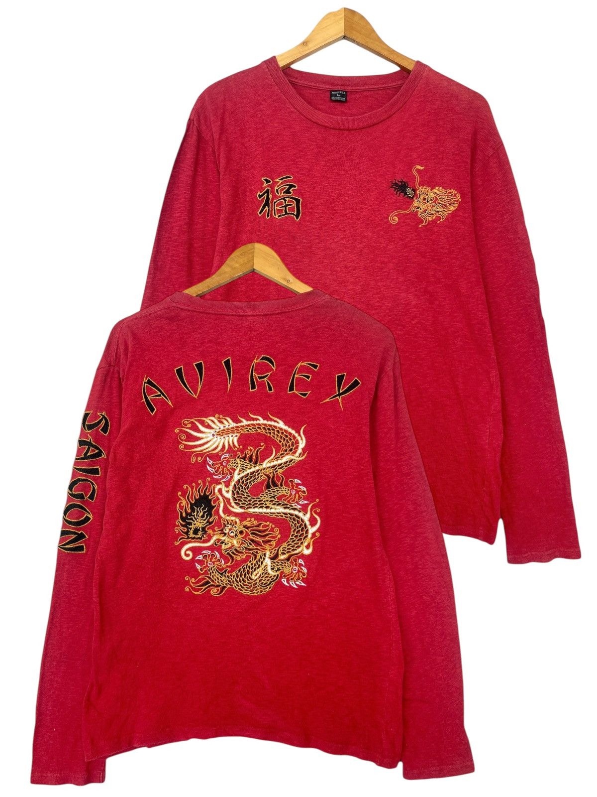 Avirex Avirex Dragon Embroidered Logo Long Sleeve Tee Size US M / EU 48-50 / 2 - 1 Thumbnail