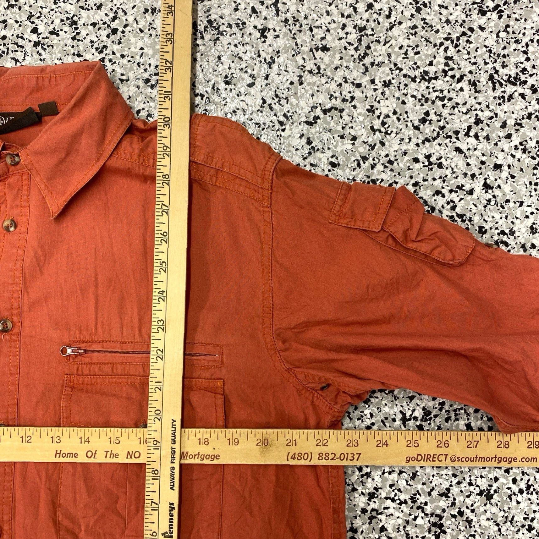 Vintage VINTAGE Outback Trading Shirt Mens M Orange Denim Western Cowboy 90s Casual Button-Up Cotton Long Sleeve Collared Size US M / EU 48-50 / 2 - 2 Thumbnail