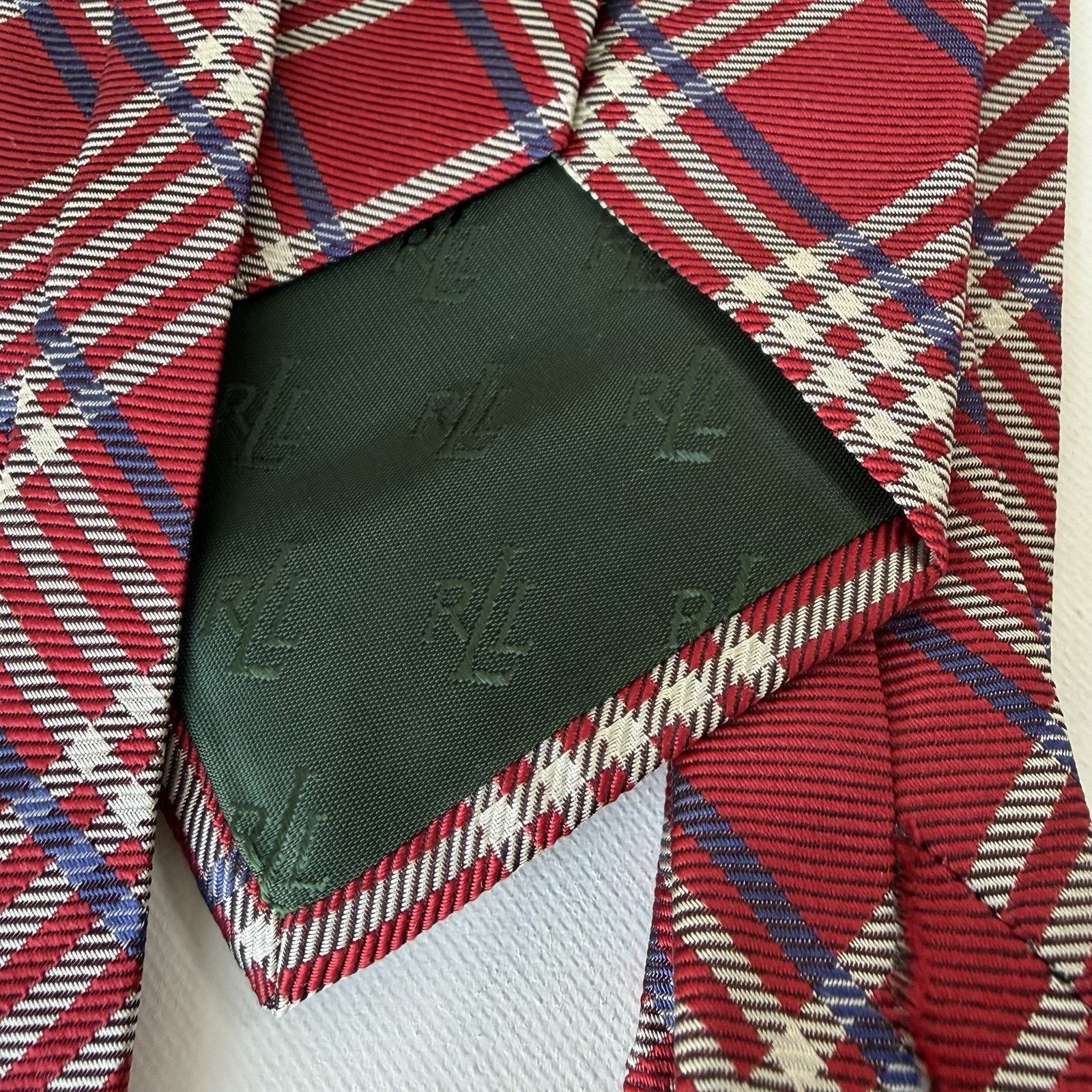 Lauren Ralph Lauren Lauren Ralph Lauren Red Holiday Tartan Silk Tie 90s Vintage Size ONE SIZE - 8 Thumbnail