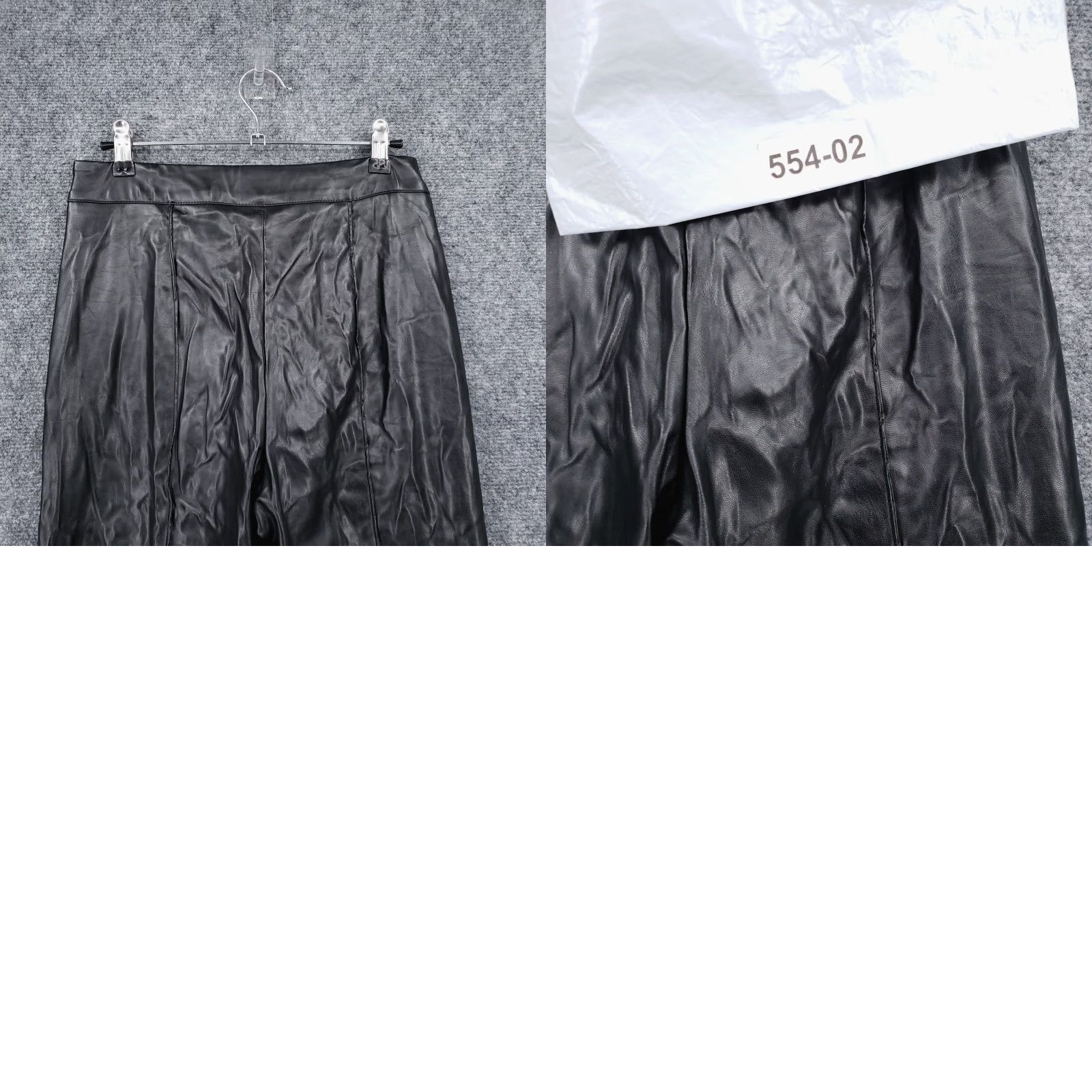 PRINCESS POLLY Princess Polly Pants Womens 4 Black PU Leather High Rise Flared Moto Pants Size 27" / US 4 / IT 40 - 9 Thumbnail