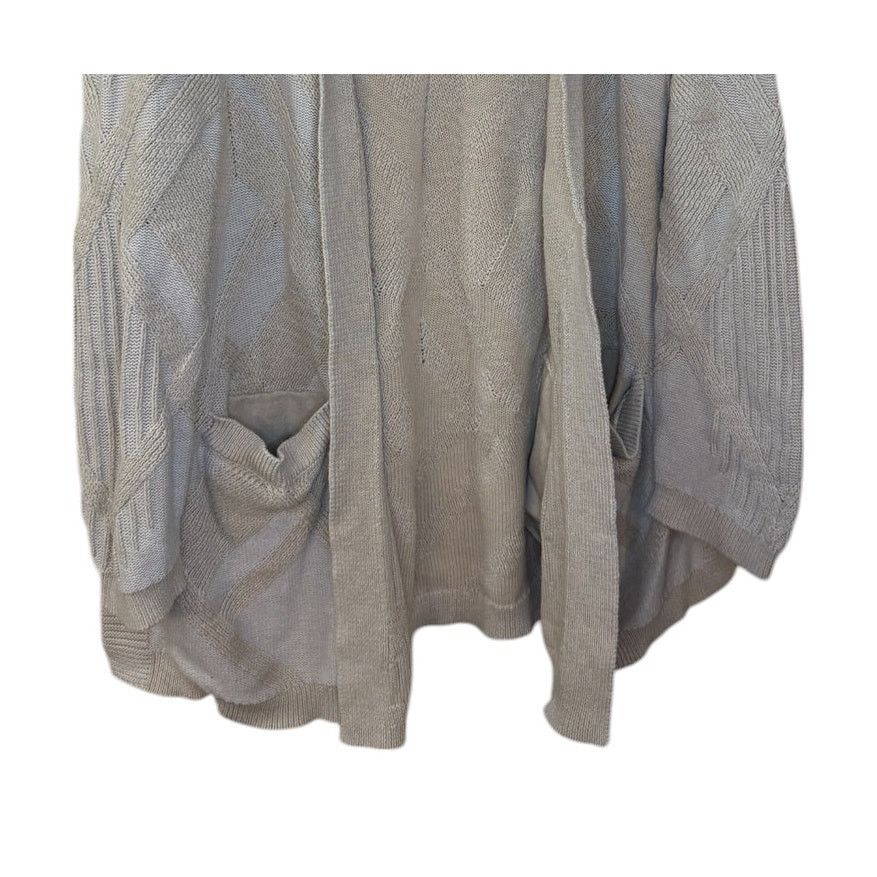 Lucky Brand Lucky Brand Cardigan Women X Large Beige Cotton Modal Size XL / US 12-14 / IT 48-50 - 3 Thumbnail