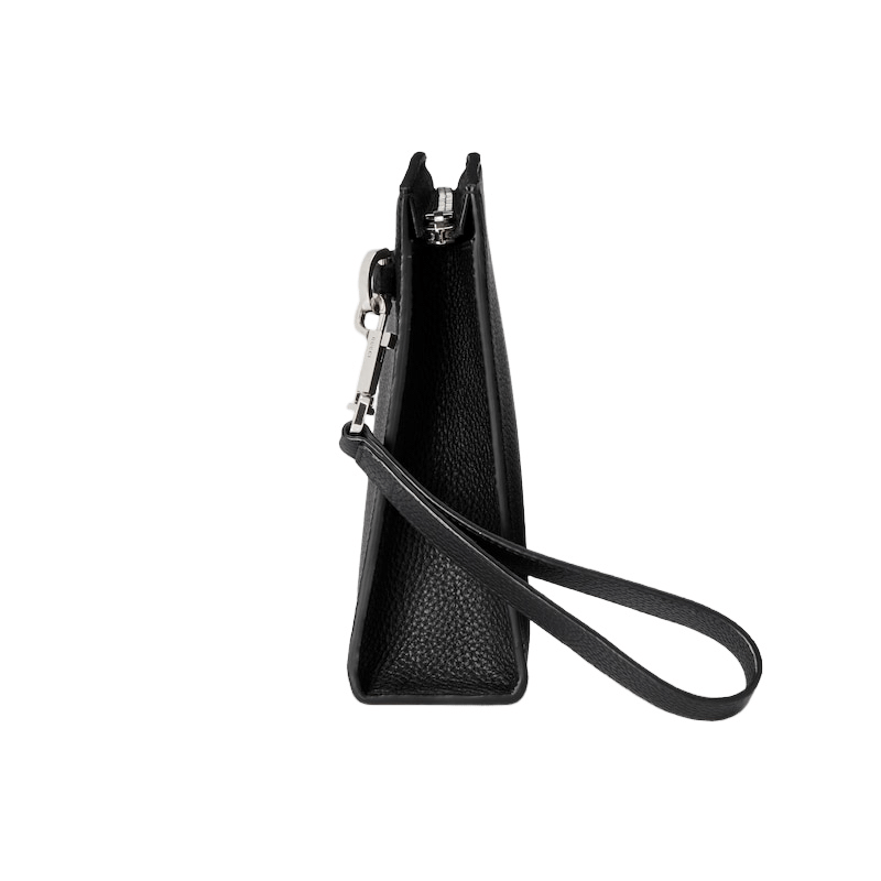 Gucci GUCCI $1250 Small Black Leather Pouch New & Authentic Size ONE SIZE - 4 Thumbnail