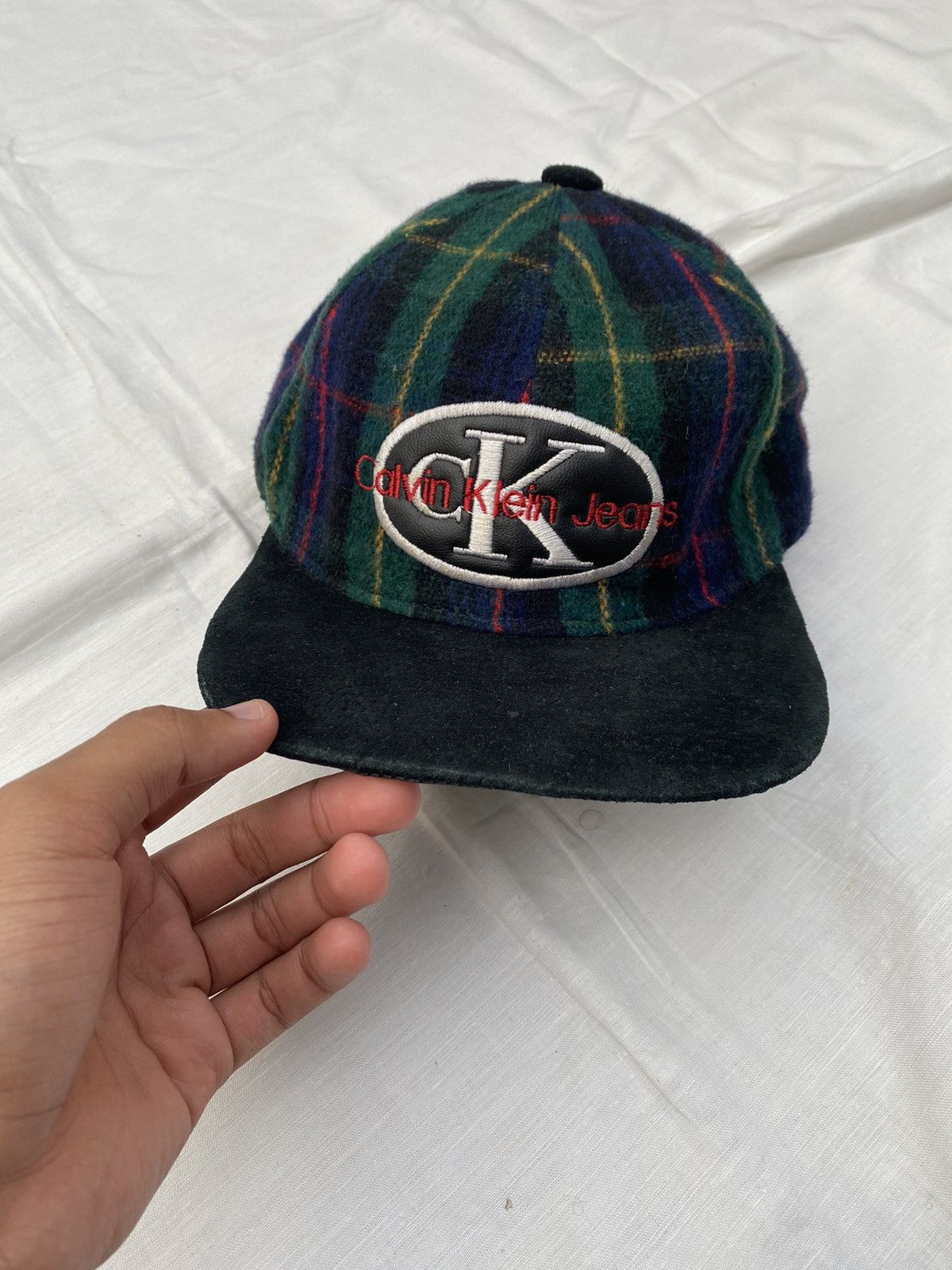 Calvin Klein × Vintage Vintage Calvin Klein Chekered Cap Size ONE SIZE - 11 Thumbnail