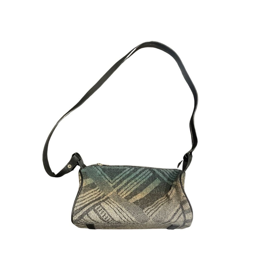 100% Wool Southwestern Inspired Barrel Crossbody Handbag
