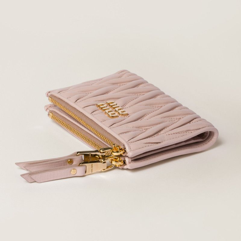 Miu Miu o1B3y1r0426 Size: OS / Matelassé Nappa Leather Small Wallet Size ONE SIZE - 4 Thumbnail