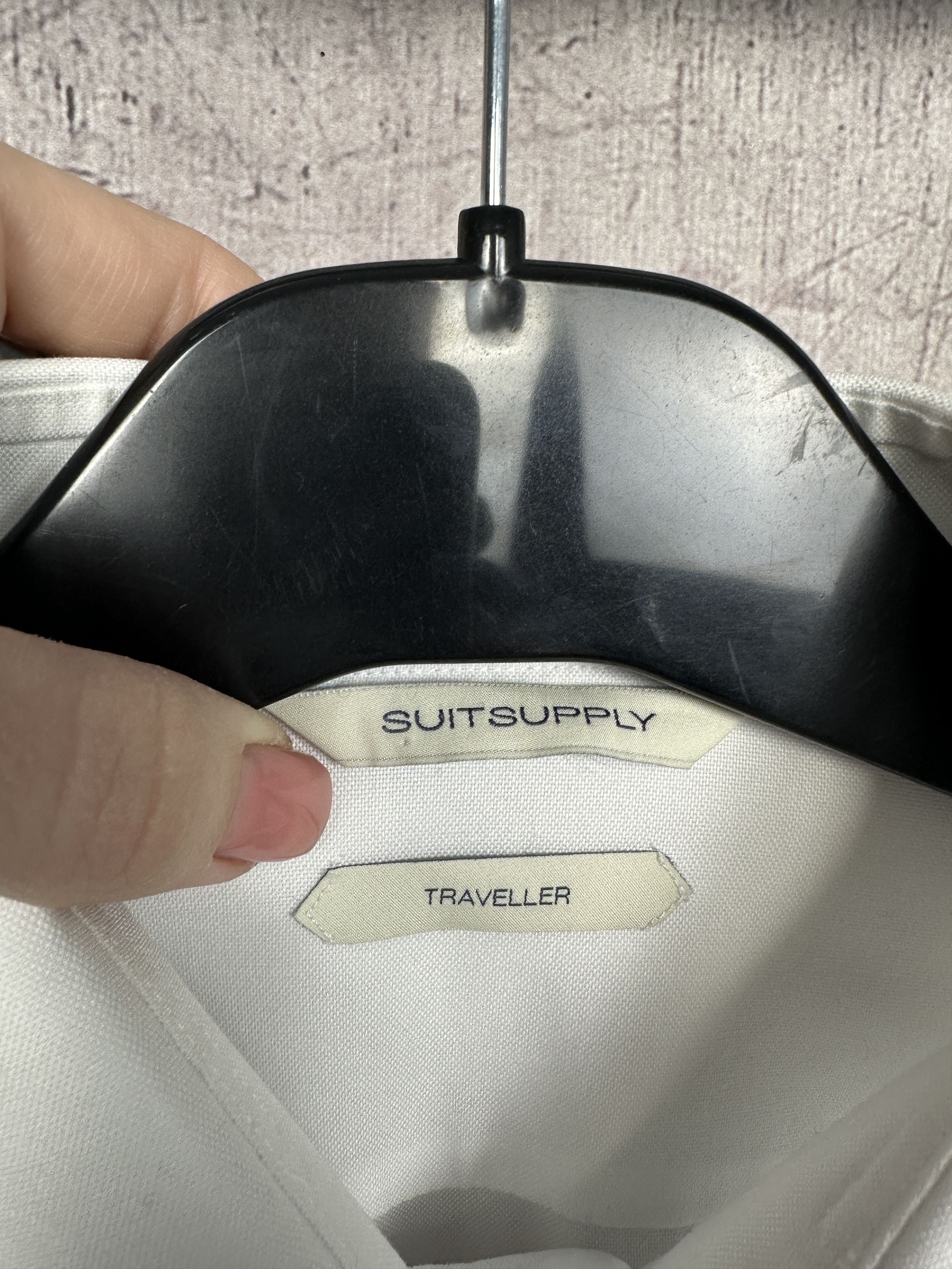 Suitsupply SuitSupply Traveller Mens White Dress Shirt Slim Fit Size US M / EU 48-50 / 2 - 3 Thumbnail
