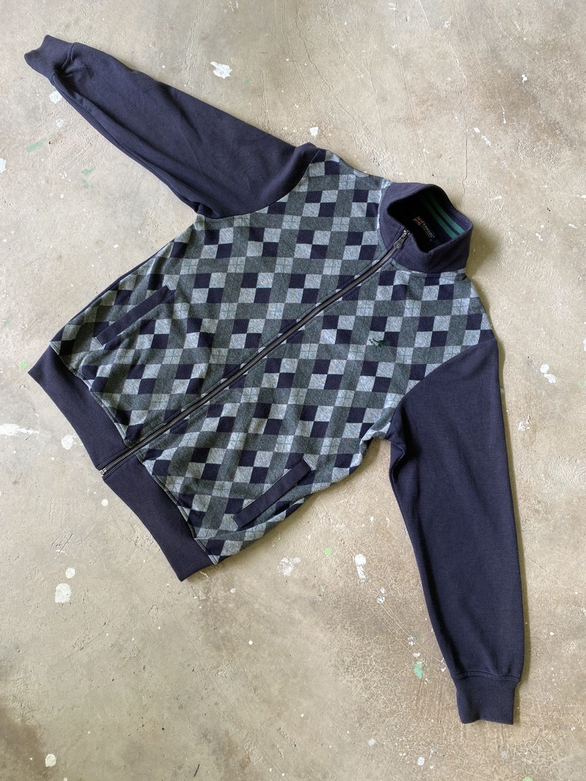 Kangol Kangol Argyle Track Zip Sweat Jacket Japan Rare Size US M / EU 48-50 / 2 - 4 Thumbnail
