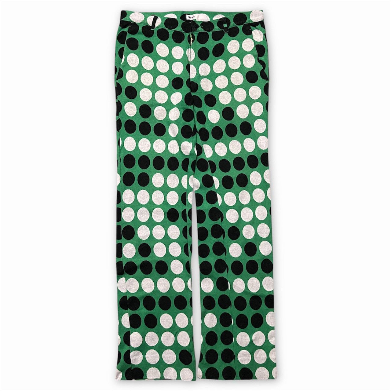 Ne-Net Ne-net Green Polk-a-dot pattern Pants Size US 32 / EU 48 - 1 Thumbnail