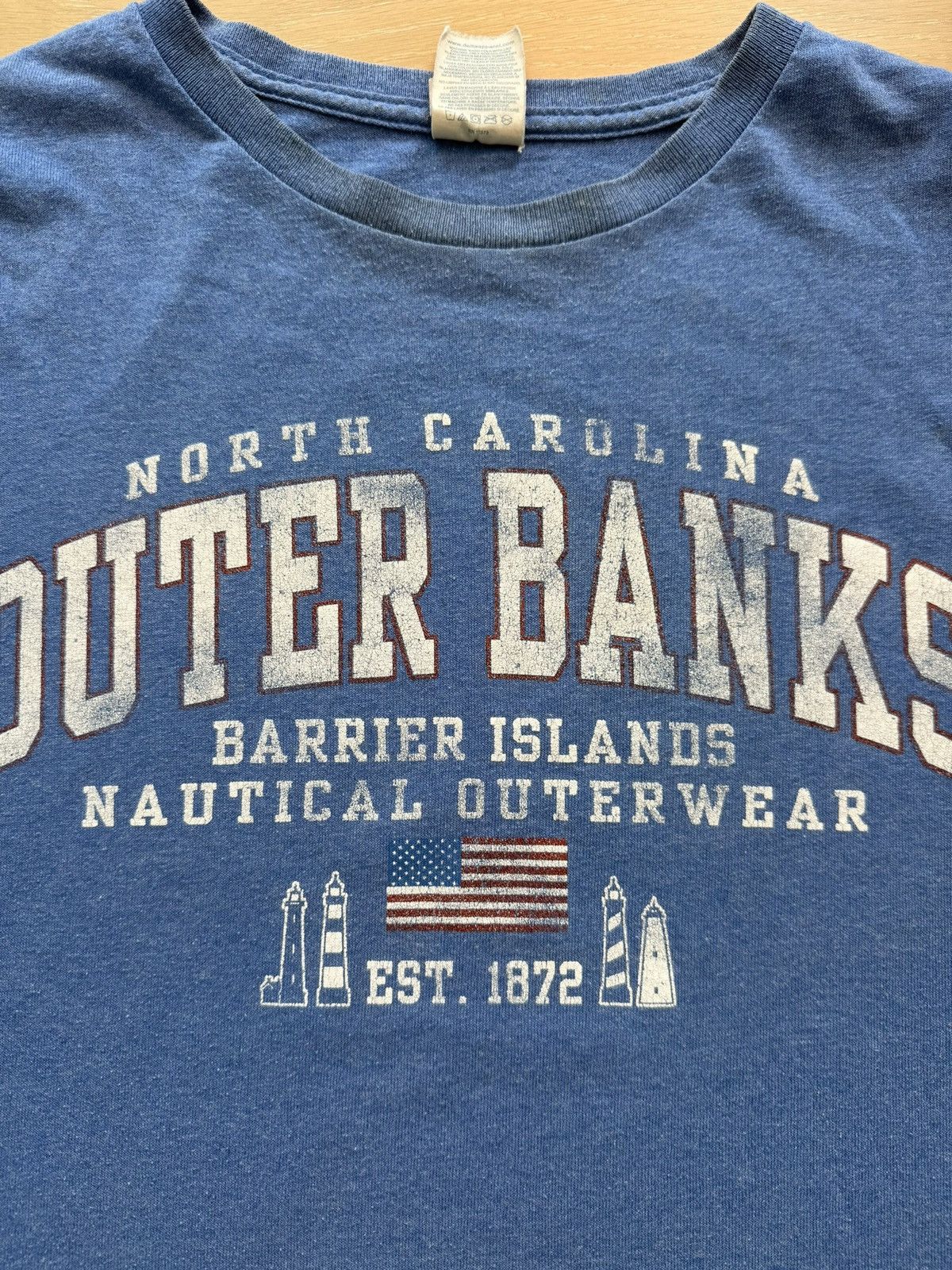 Delta Vintage Outer Banks North Carolina Travel Environmental Tee Size US XL / EU 56 / 4 - 8 Thumbnail