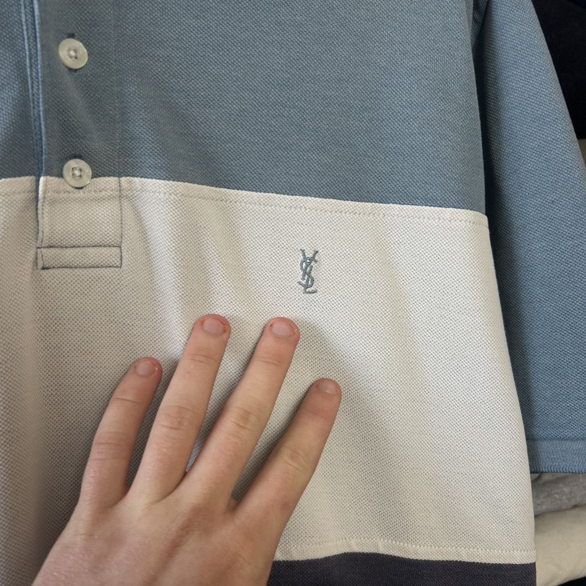 Yves Saint Laurent Luxury Yves Saint Laurent Small Logo Designer polo size L Size US L / EU 52-54 / 3 - 3 Thumbnail