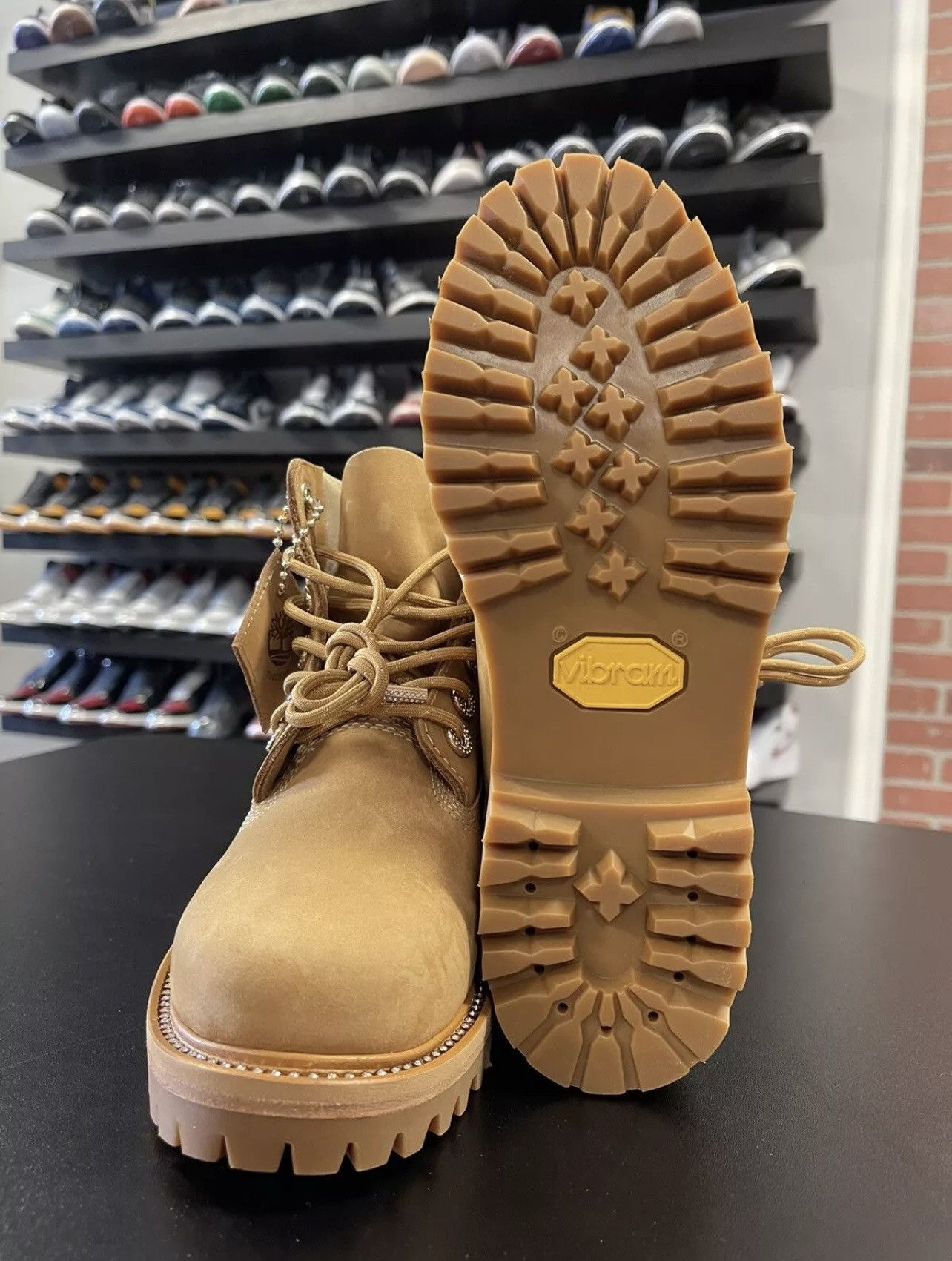 Jimmy Choo Size 5 - Jimmy Choo X Timberland Suede Crystal Encrusted Size US 5 / IT 35 - 15 Thumbnail