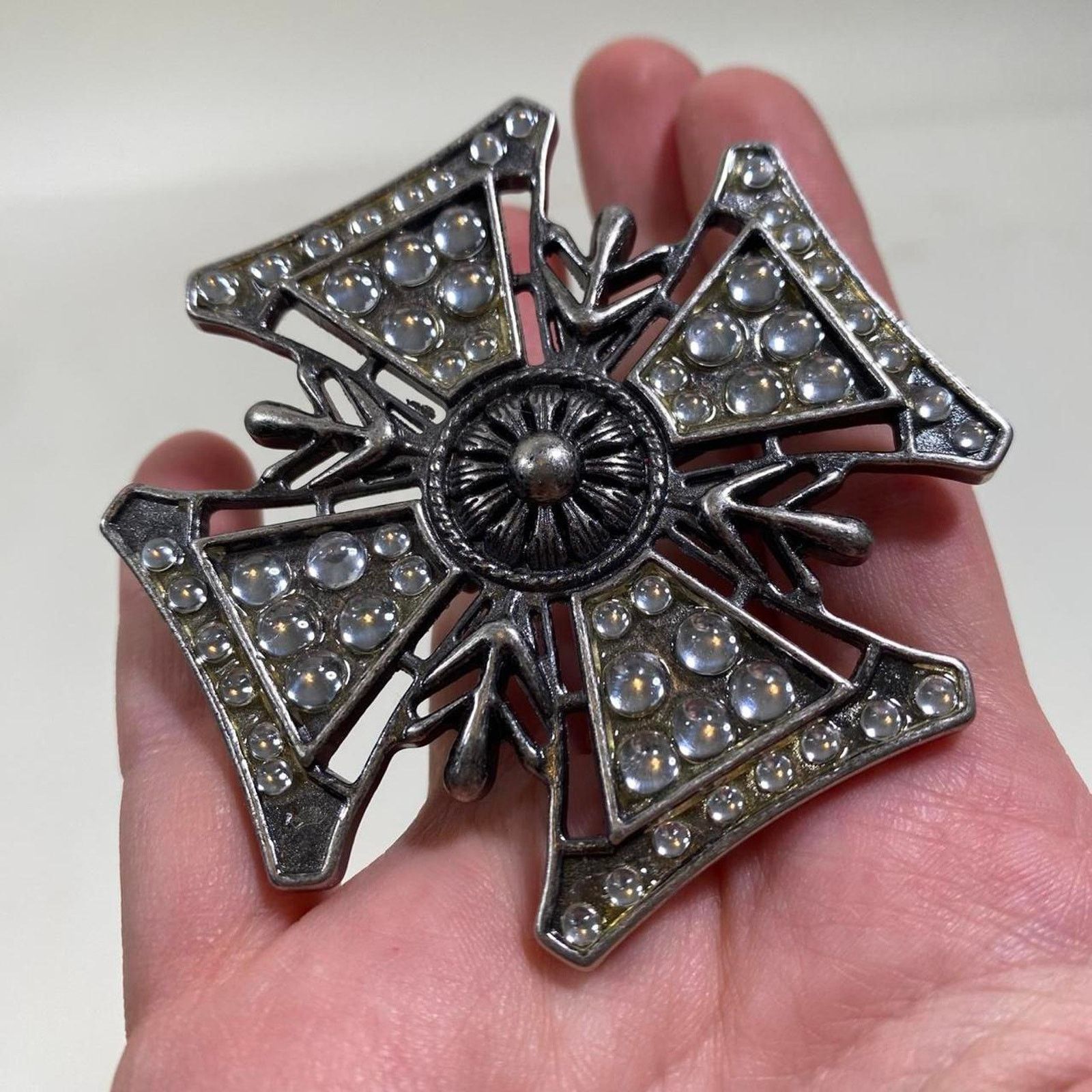 Other grunge goth silver cross belt buckle Size ONE SIZE - 1 Thumbnail