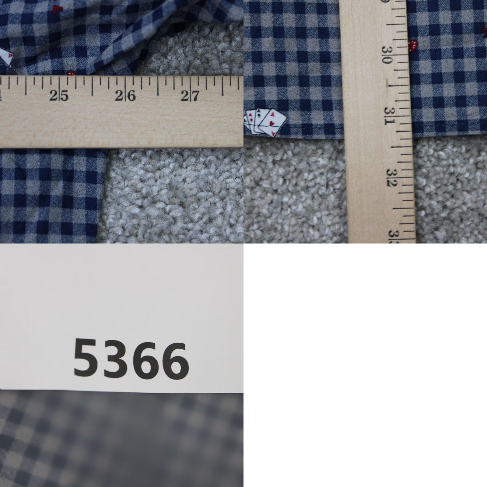 Cremieux Cremieux AOP Shirt Mens XL Blue Slim Fit Cards Print Cotton L/S Button-Up Collar-Down Vintage No Size US XL / EU 56 / 4 - 9 Thumbnail