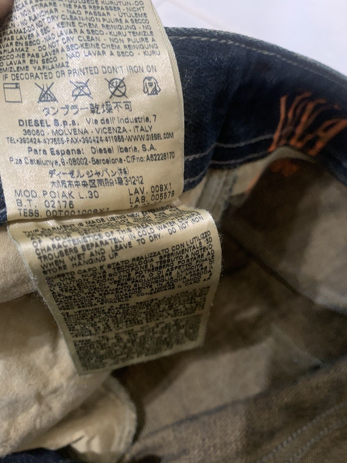 Diesel diesel POIAK DNA dirtynewage Size US 32 / EU 48 - 14 Thumbnail