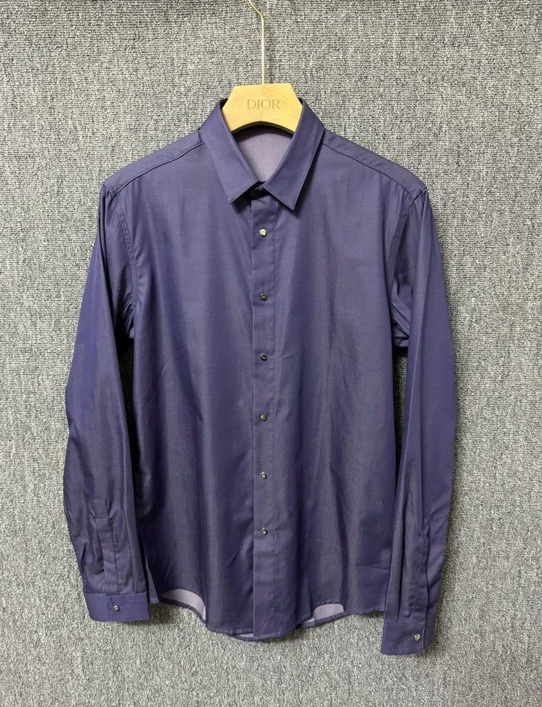 Dior Dior Classic CD letter button denim long-sleeved shirt 2501 Size US M / EU 48-50 / 2 - 1 Thumbnail