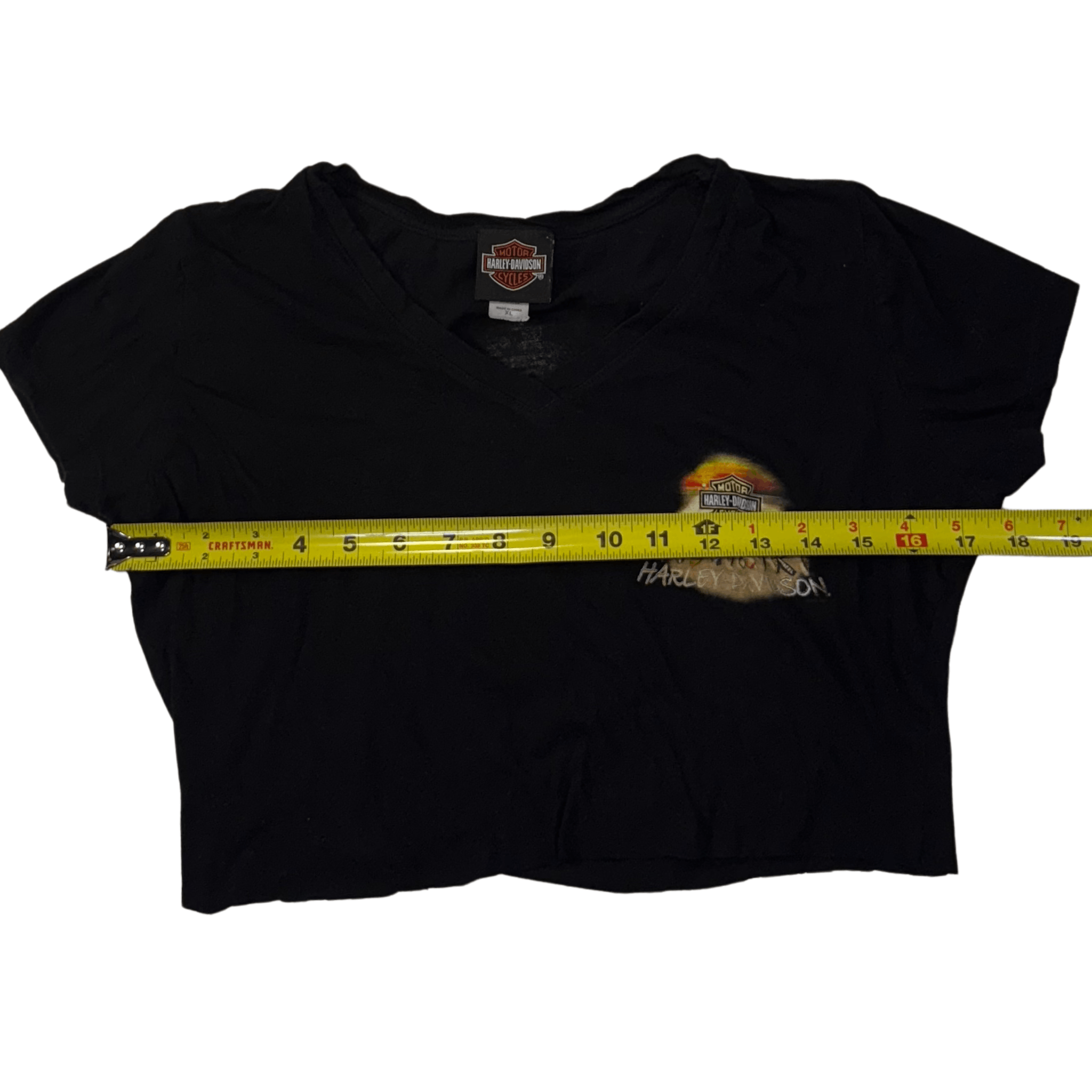 Harley Davidson Harley Davidson Waikiki Cropped Fitted V-Neck Tee | XL Size XL / US 12-14 / IT 48-50 - 6 Thumbnail